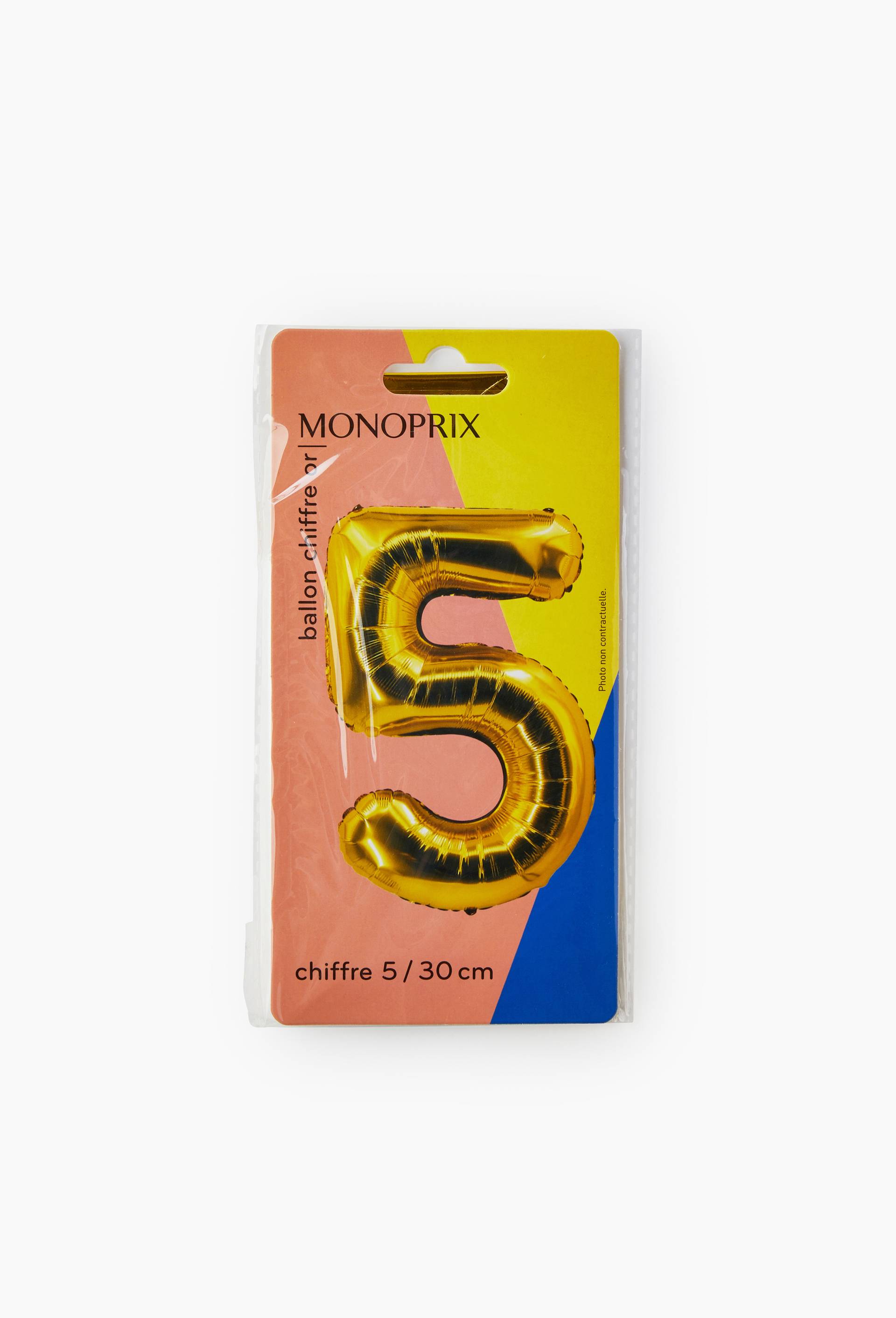 Ballon chiffre or 5, , large image number 0