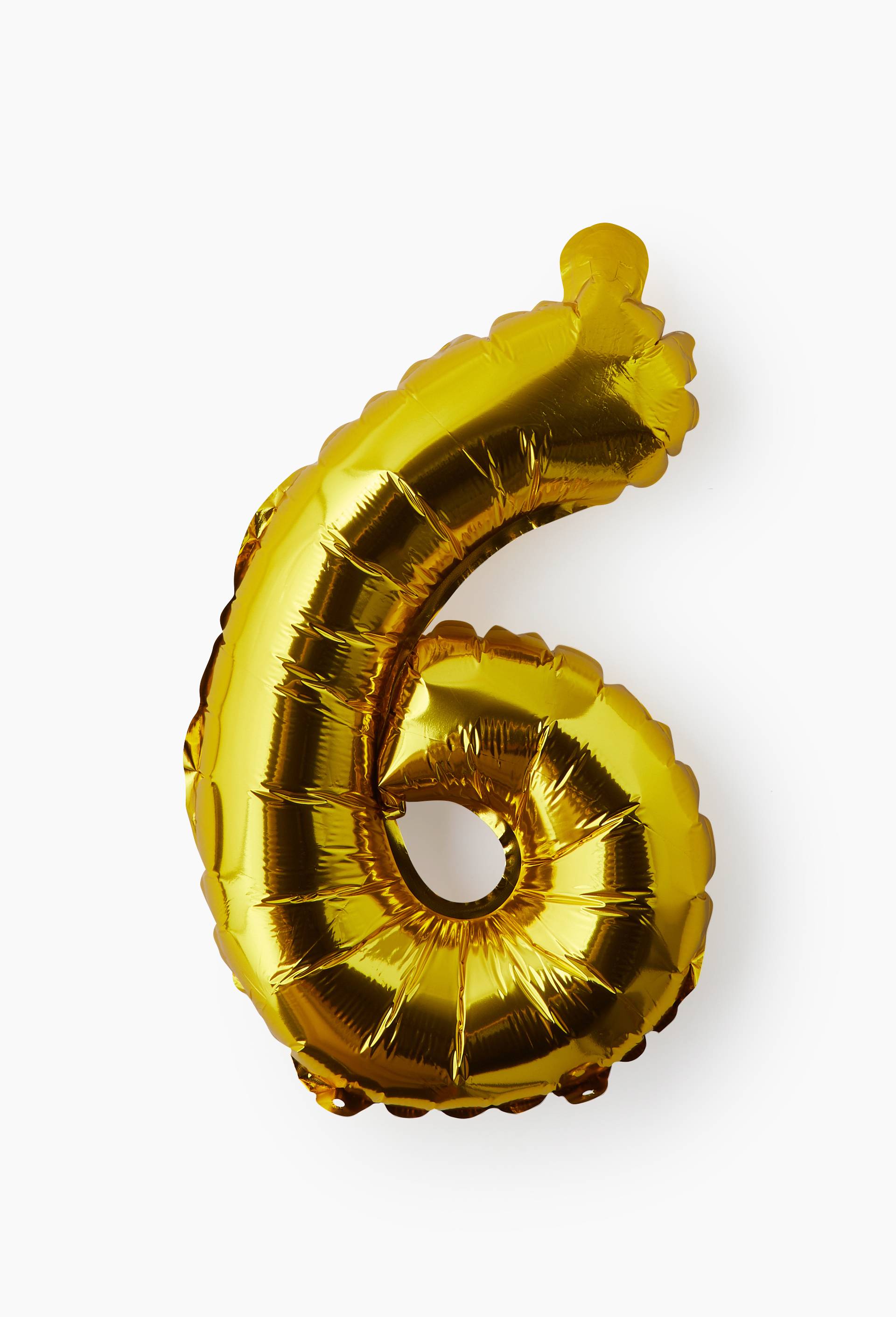 Ballon chiffre or 6, , large image number 1