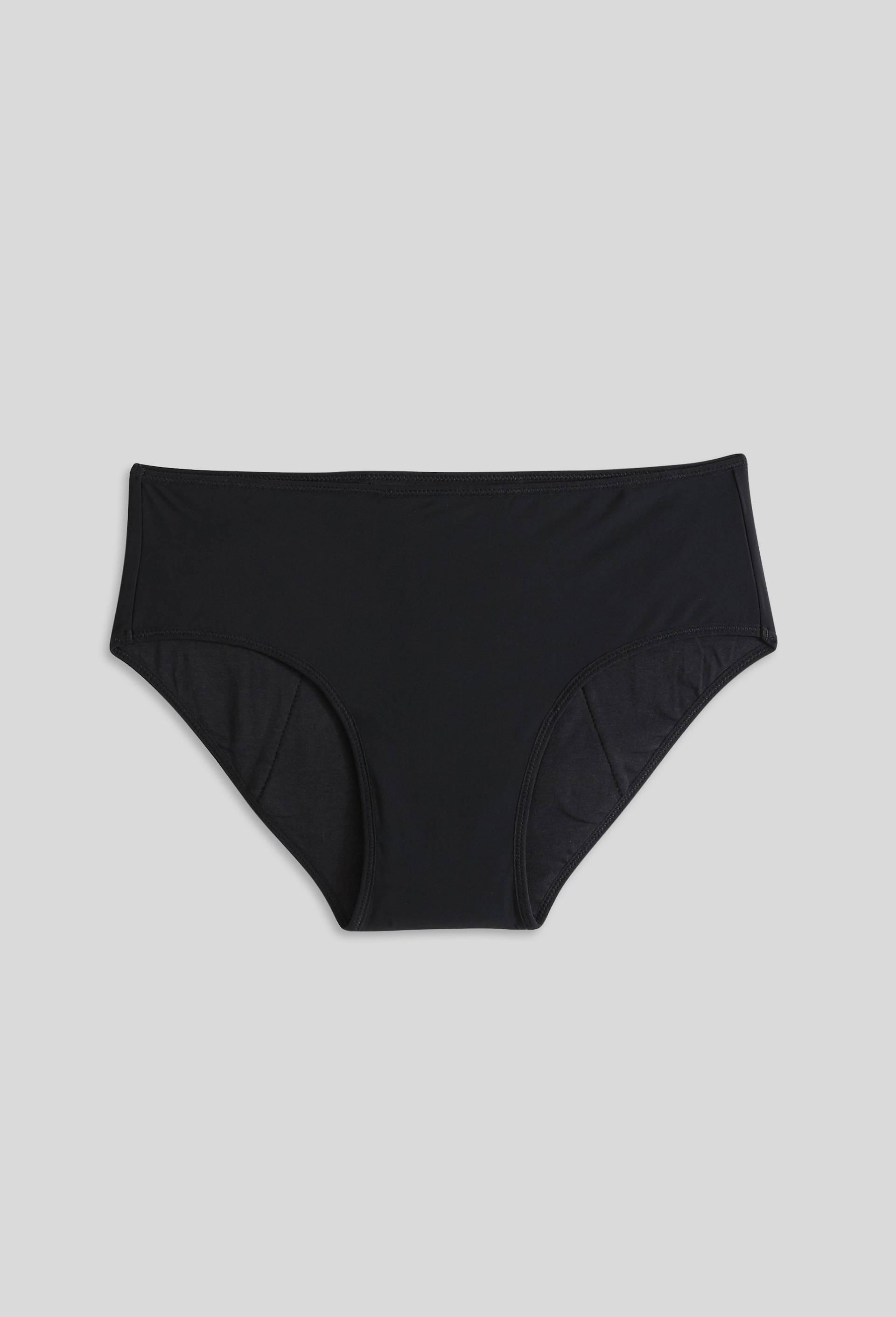 Shorty menstruelle flux abondant en microfibre et coton Rejanne, certifi&eacute; OEKO-TEX, Noir, large image number 2