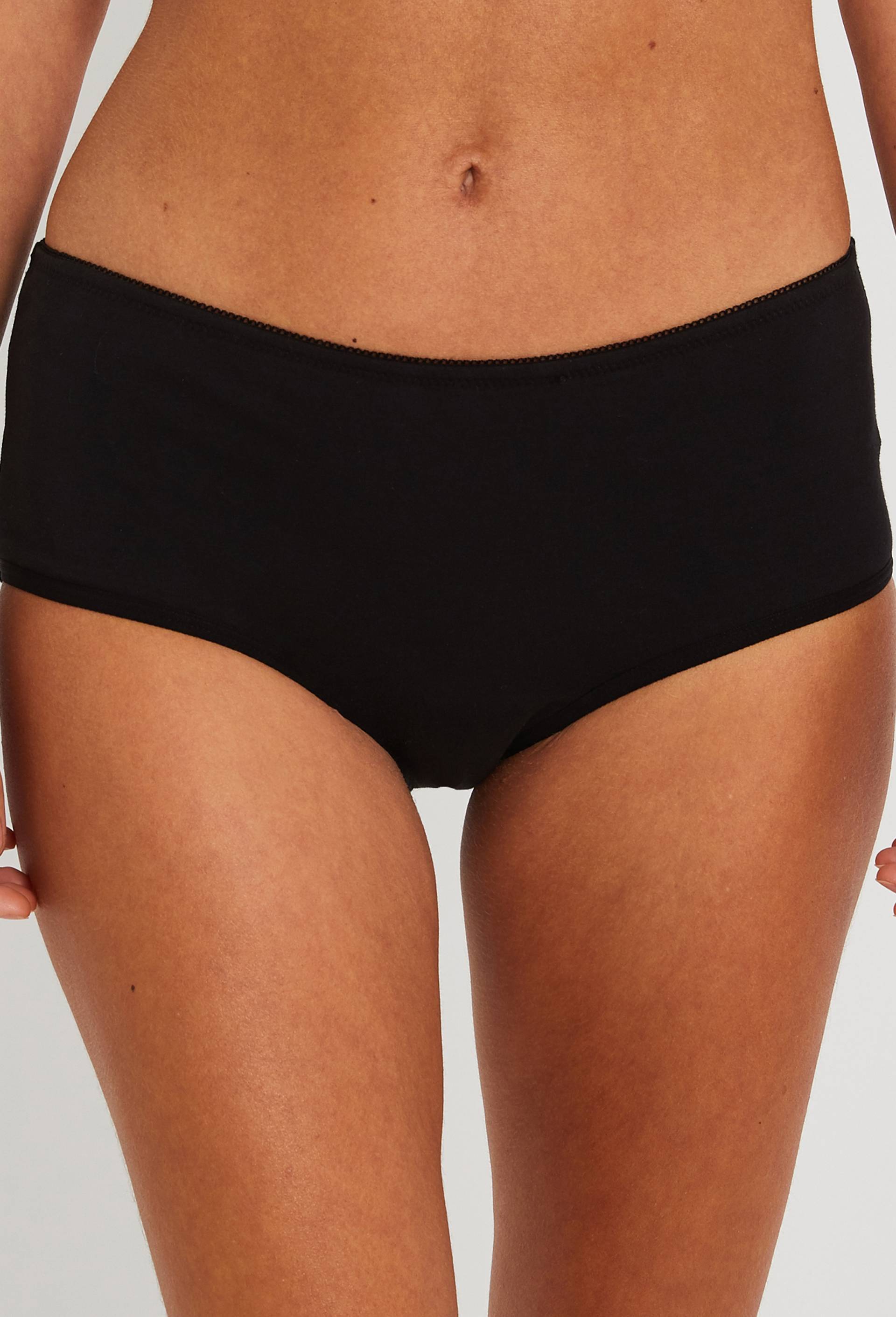Shorty menstruel en coton BIO, Noir, large image number 0