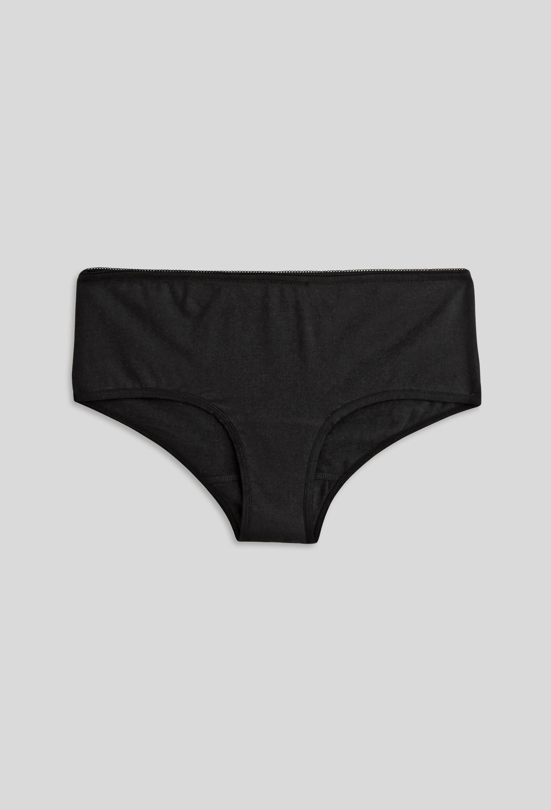 Shorty menstruel en coton BIO, Noir, large image number 2