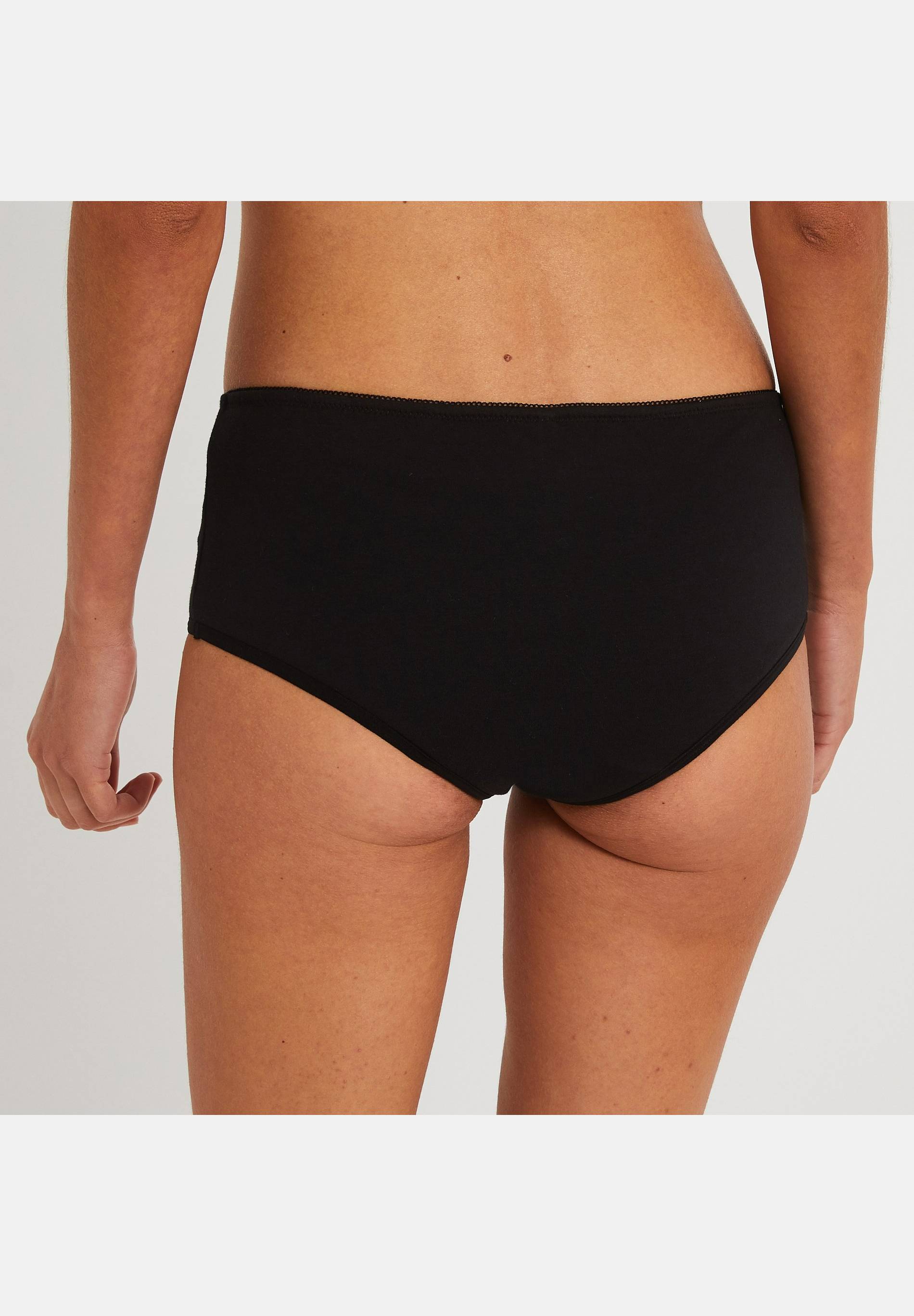 Shorty menstruel en coton BIO, Noir, large image number 4