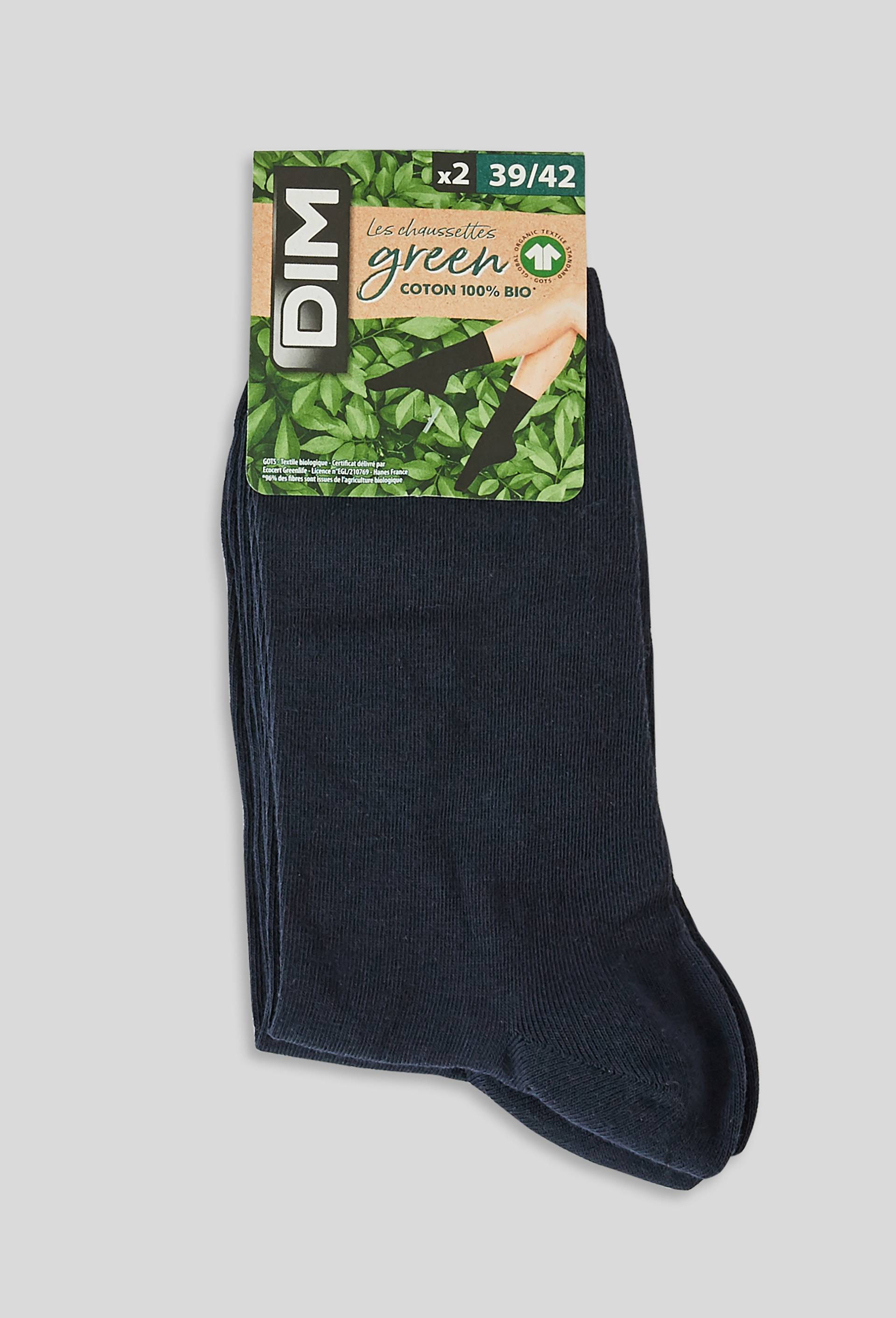 Lot de 2 chaussettes en coton DIM, Marine, large image number 0