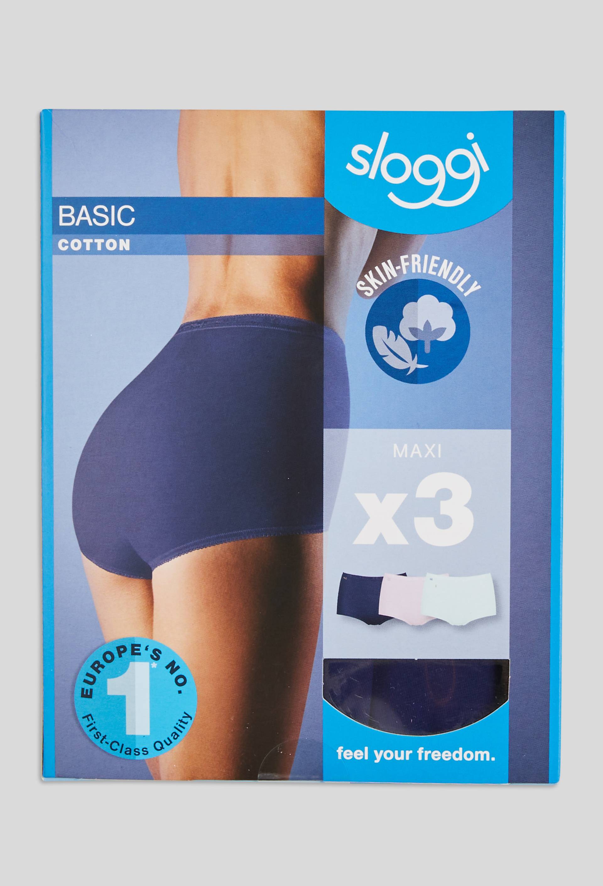 Lot de 3 culottes maxi en coton Sloggi, MARINE/ASSORTIMENT, large image number 0