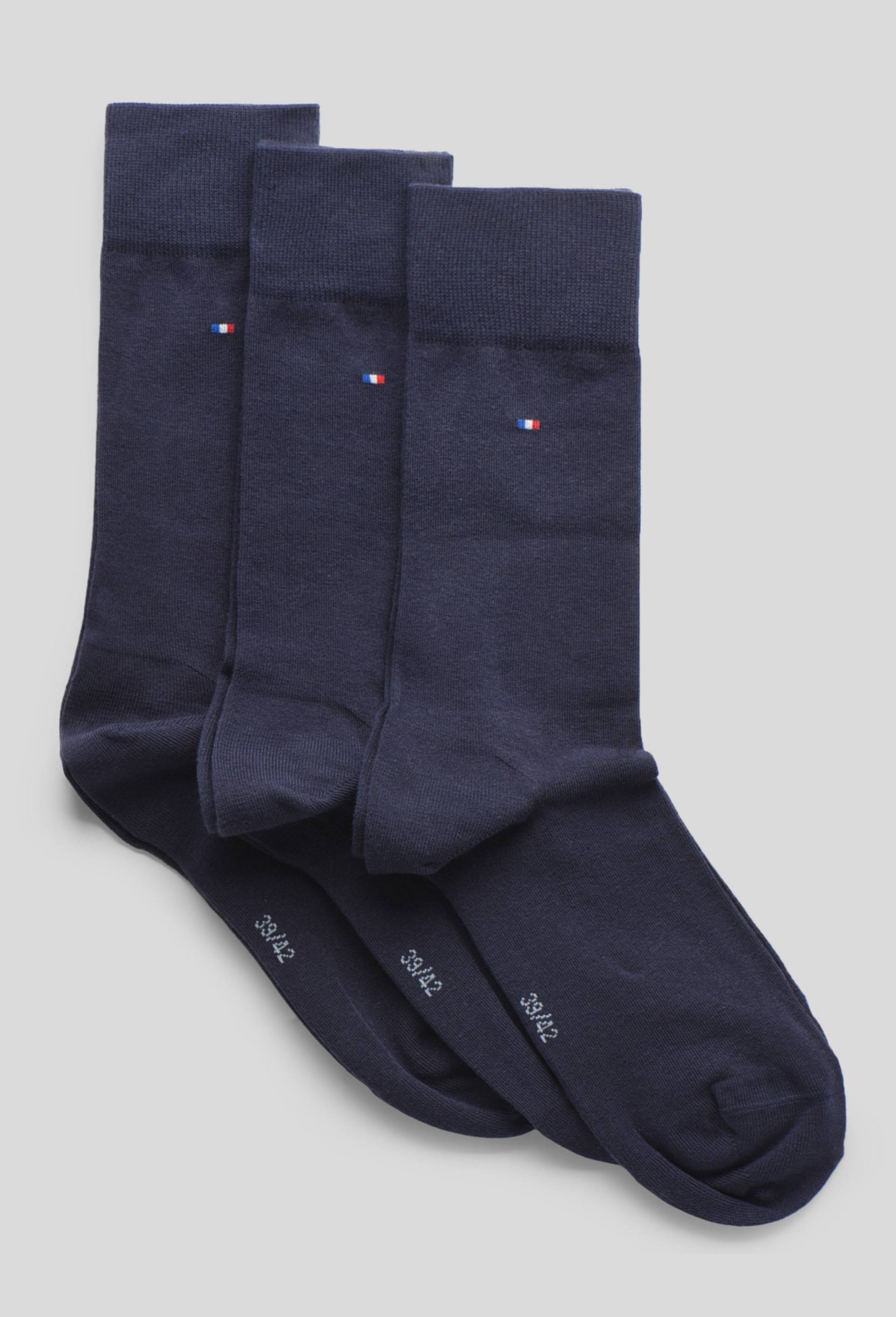 Lot de 3 paires de chaussettes en coton Fabrication Fran&ccedil;aise, Bleu fonc&eacute;, swatch image