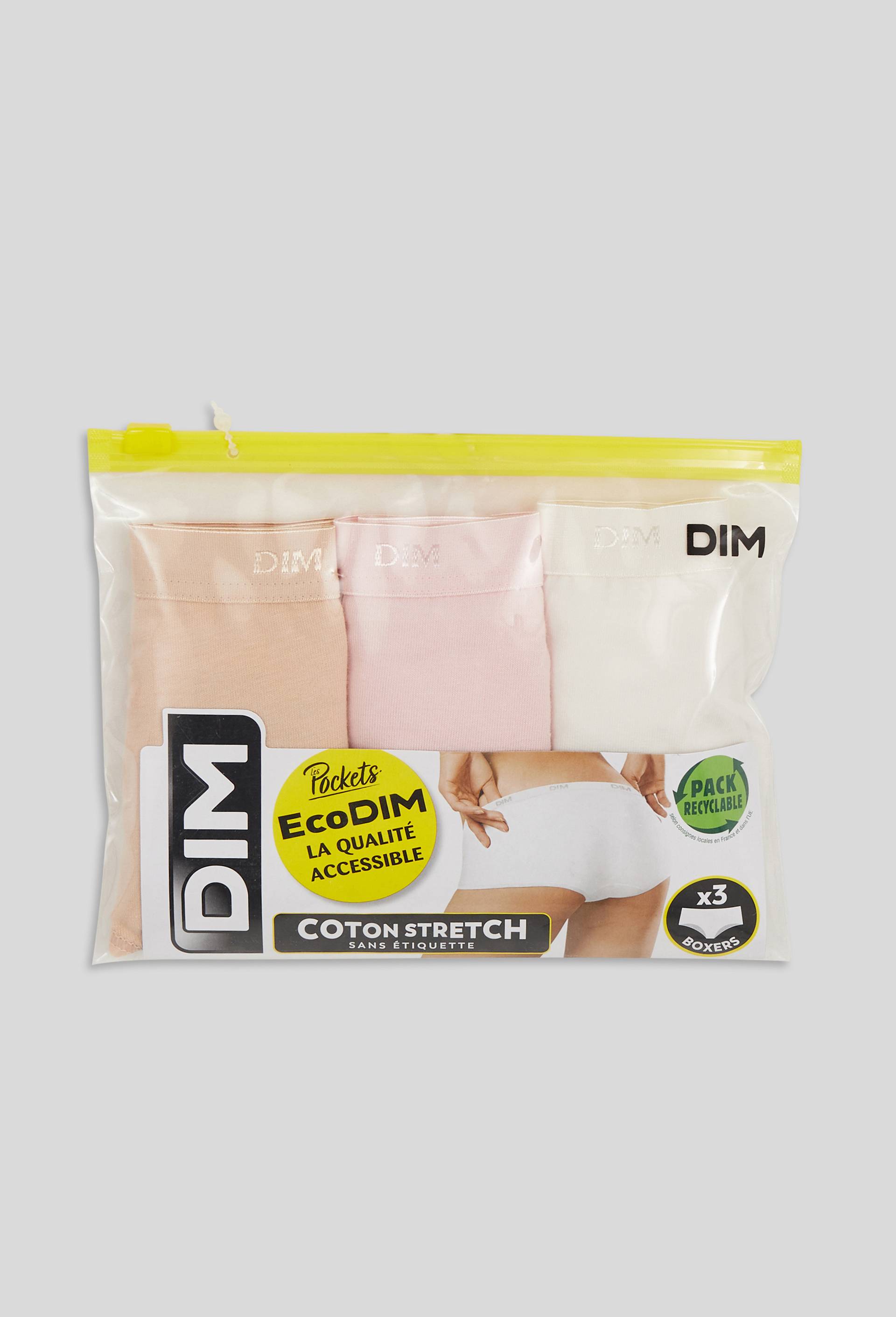 Lot de 3 boxers en coton ECO DIM, Rose, large image number 0