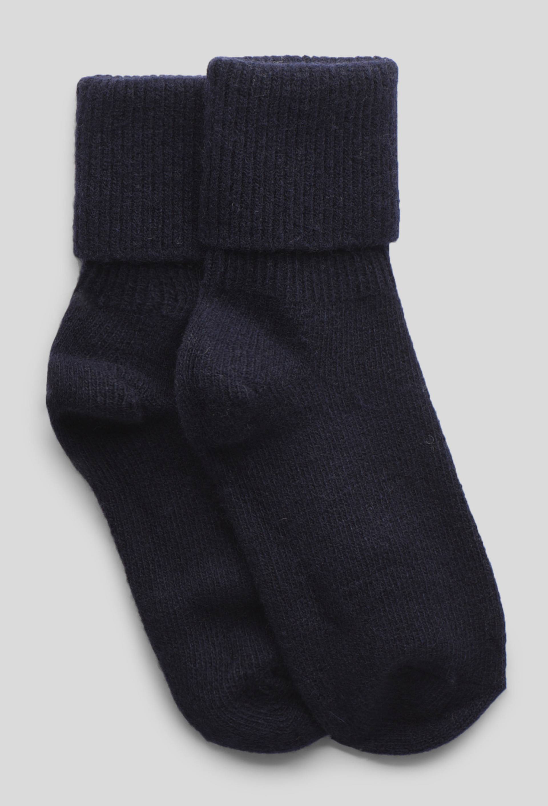 Paire de chaussettes chaudes en laine recyclée, Bleu foncé, large image number 0.0
