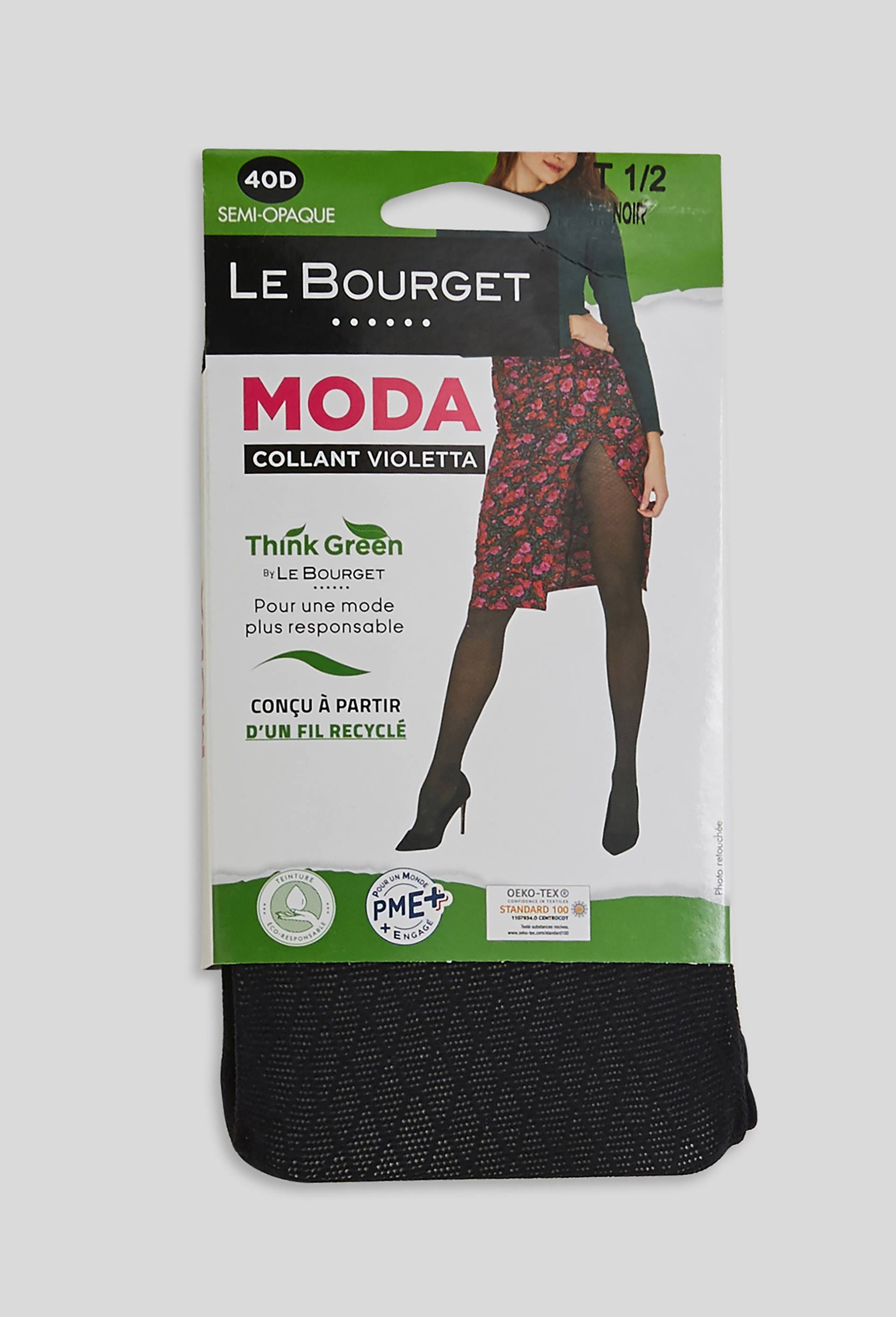 Collant chaud opaque Le Bourget, certifi&eacute; OEKO-TEX, Noir, large image number 0