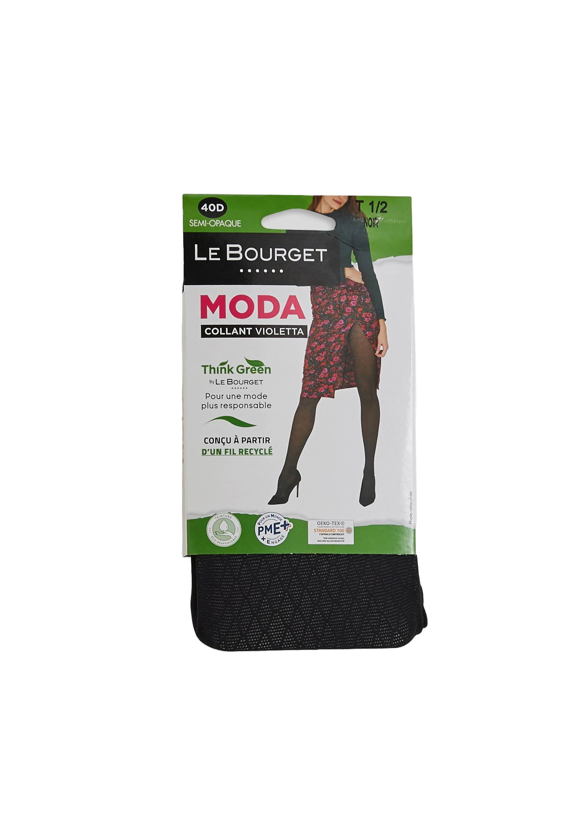 Collant chaud opaque Le Bourget, certifi&eacute; OEKO-TEX, Noir, large image number 2