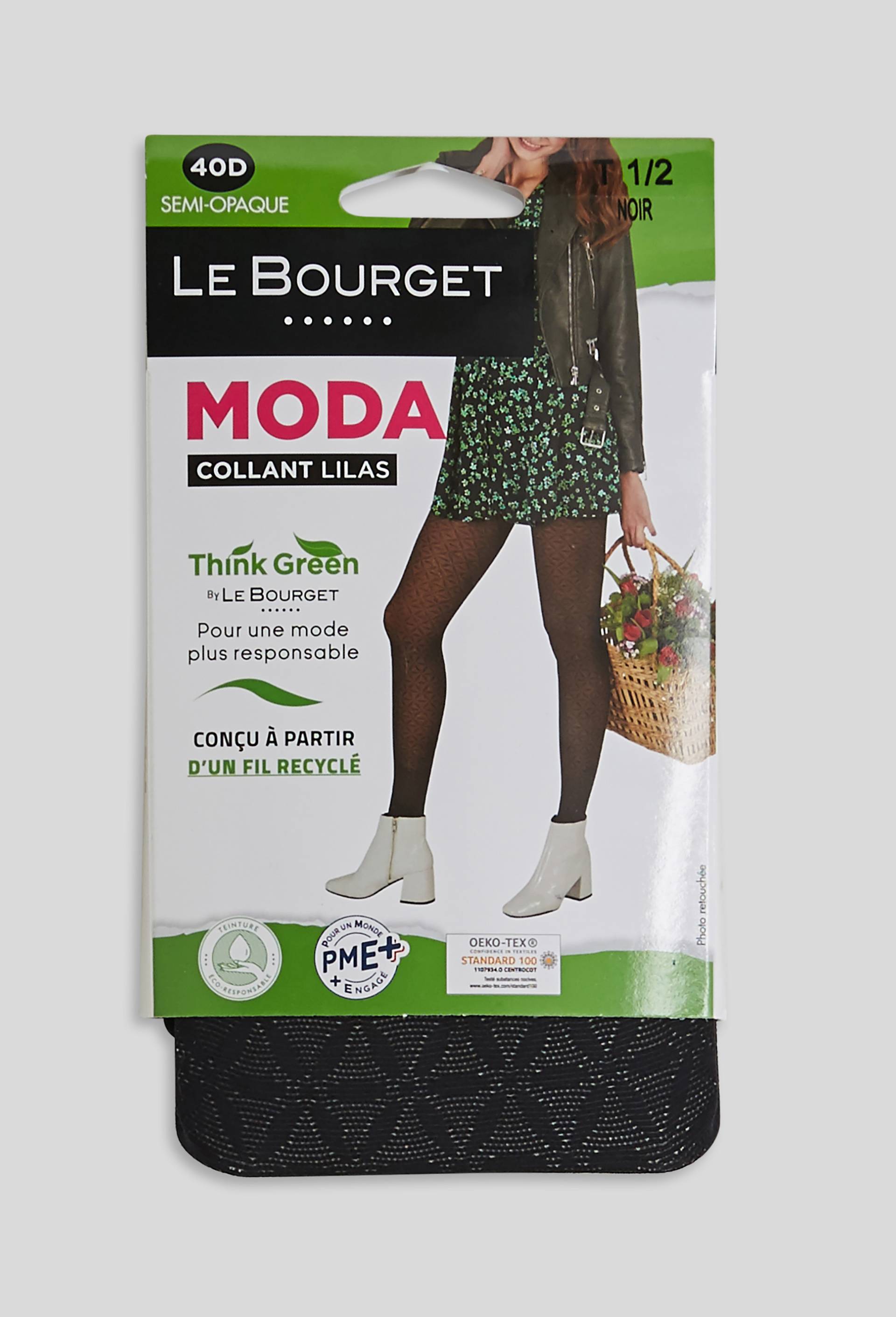 Collant chaud opaque Le Bourget, certifié OEKO-TEX, Noir, large image number 0