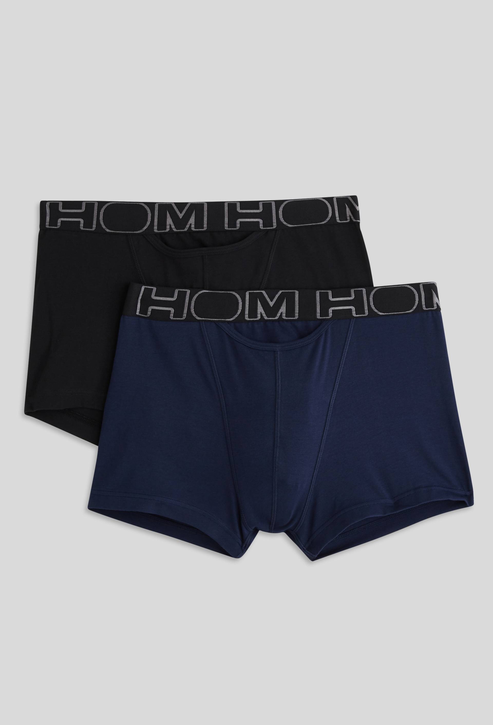 Lot de 2 boxer en coton HOM, certifi&eacute; OEKO-TEX, Bleu fonc&eacute;, swatch image