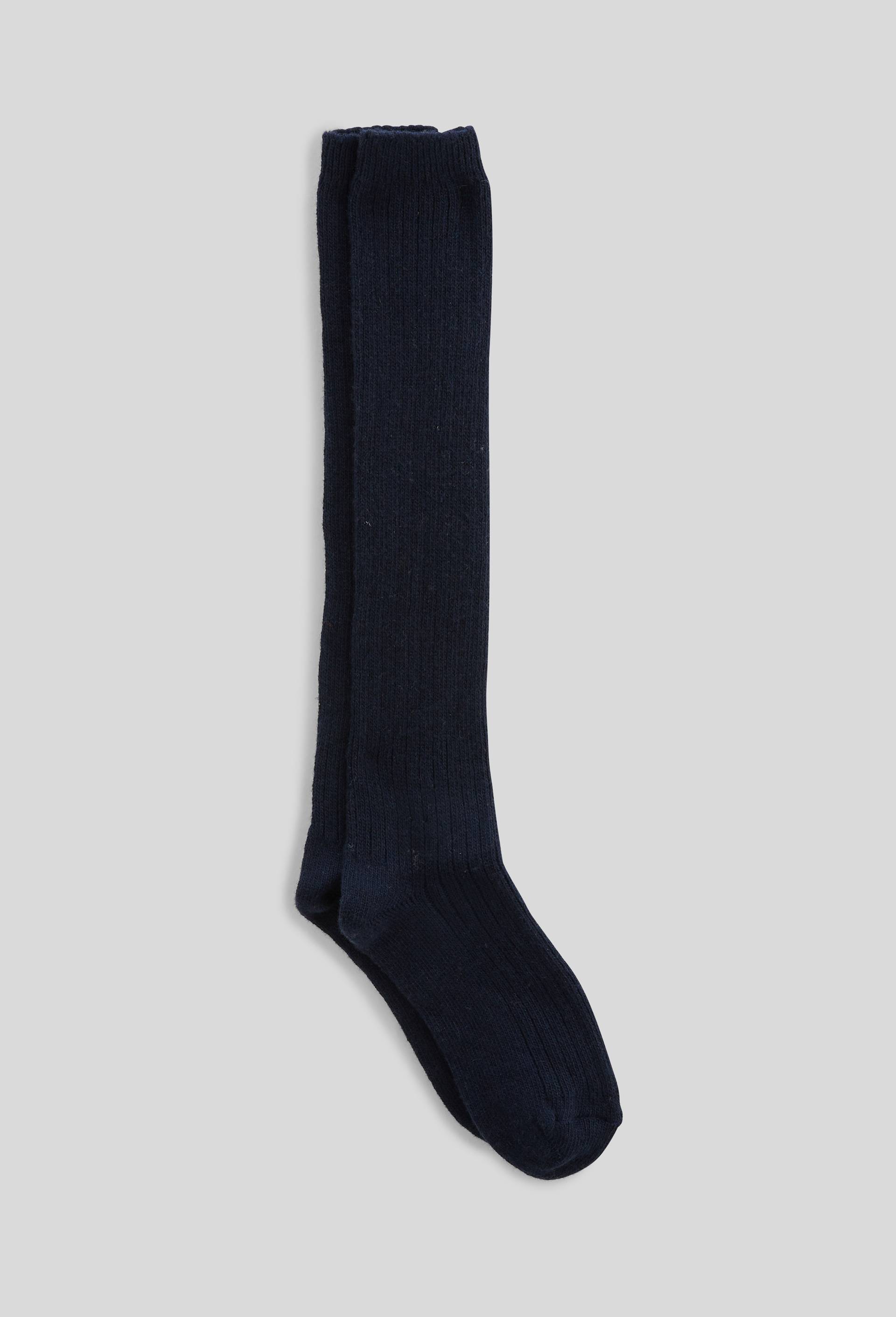 Paire de mi-bas contenant de la laine et du cachemire, Bleu fonc&eacute;, large image number 0