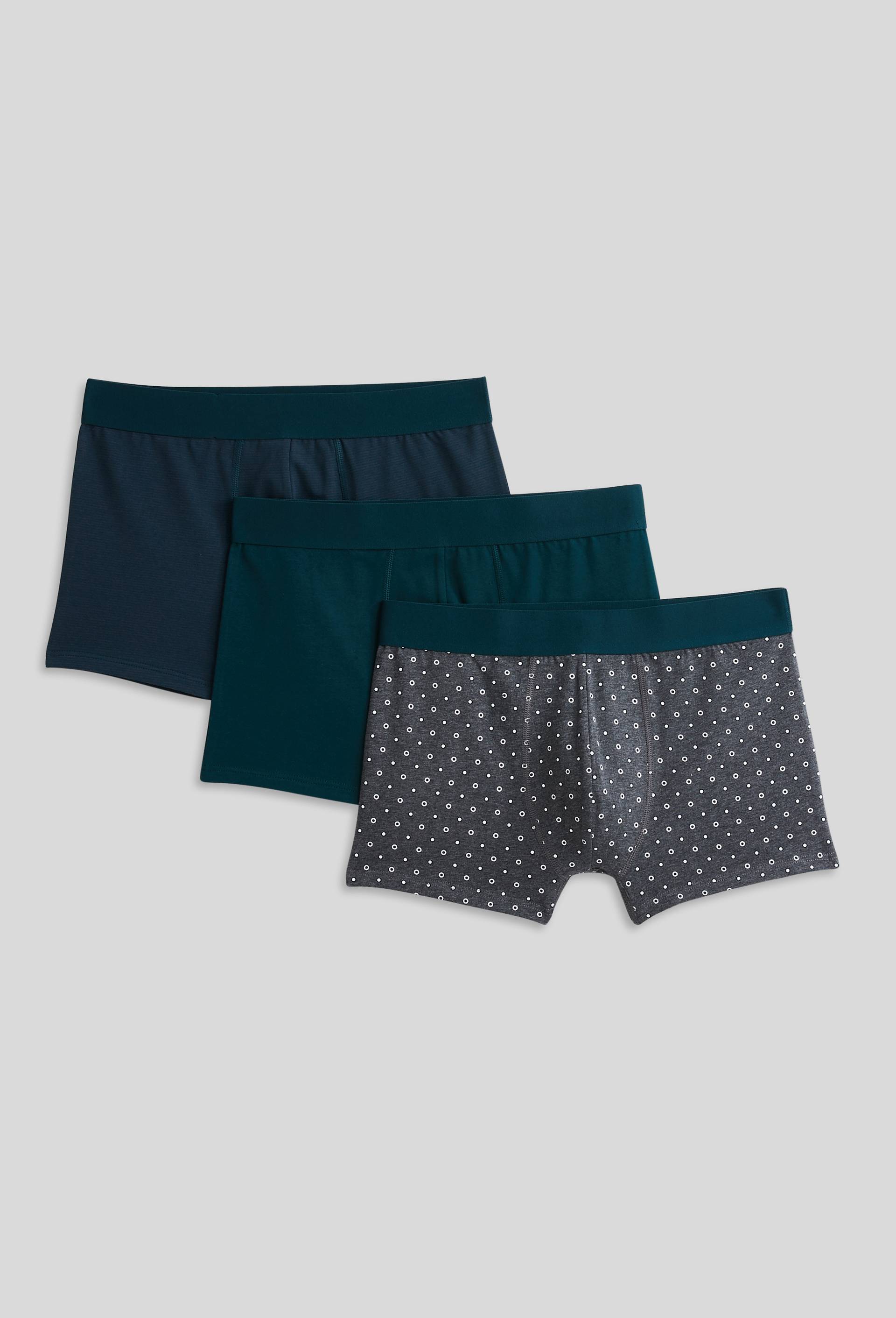 Lot de 3 boxers fantaisie en coton BIO GOTS, Vert, large image number 1