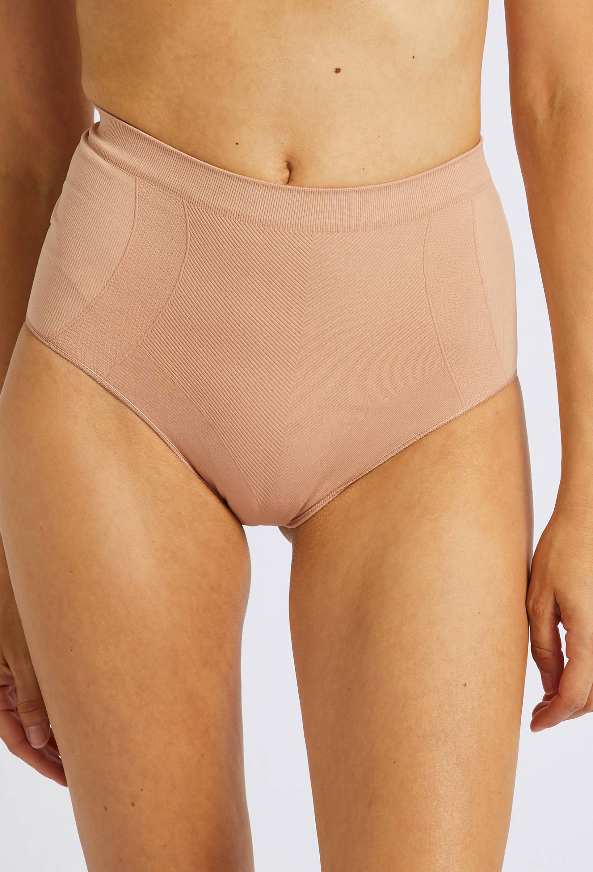 Culotte taille haute ventre plat sans coutures, Rose clair, large image number 0