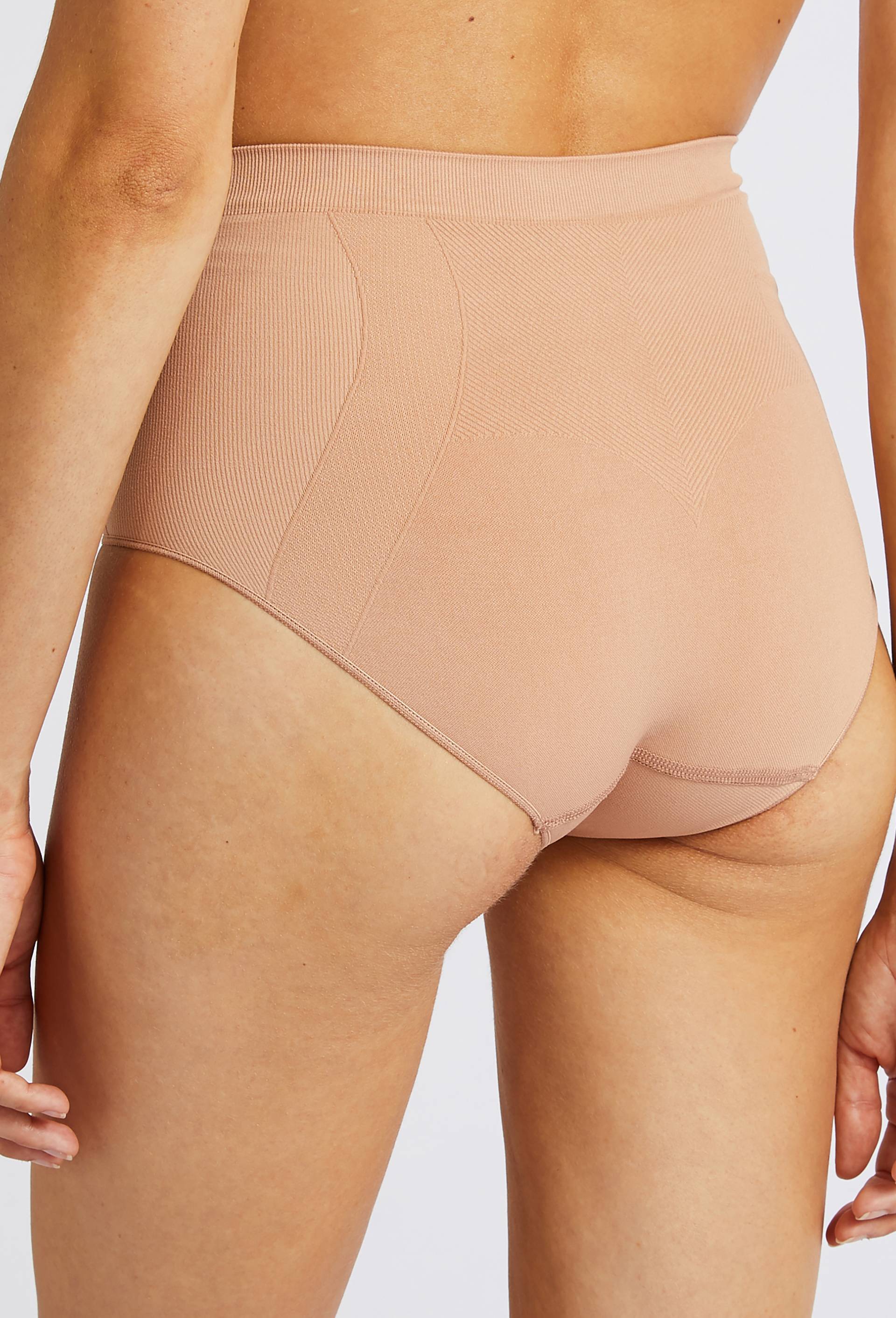 Culotte taille haute ventre plat sans coutures, Rose clair, large image number 1