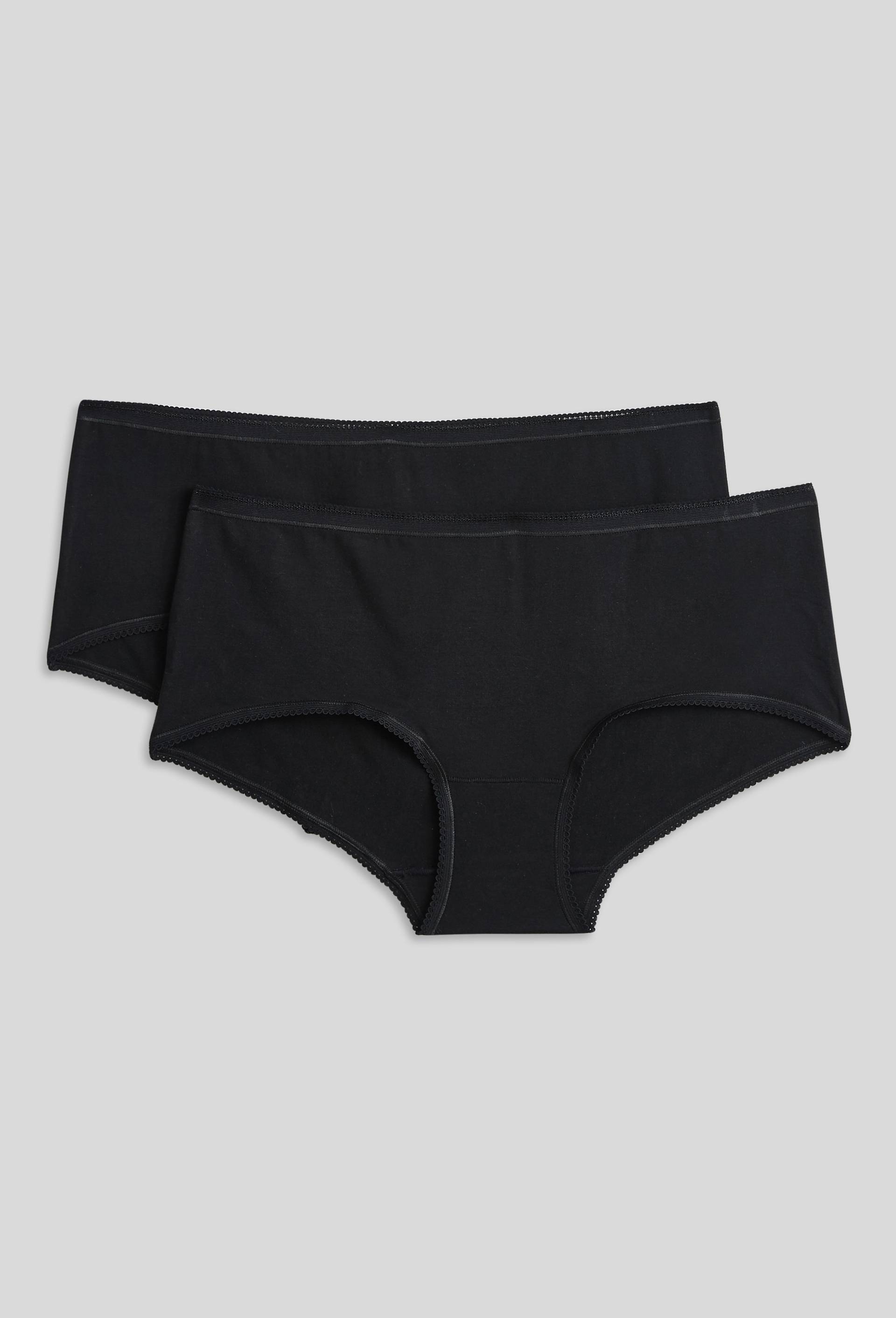 Lot de 2 shorties contenant du coton BIO GOTS, Noir, large image number 0