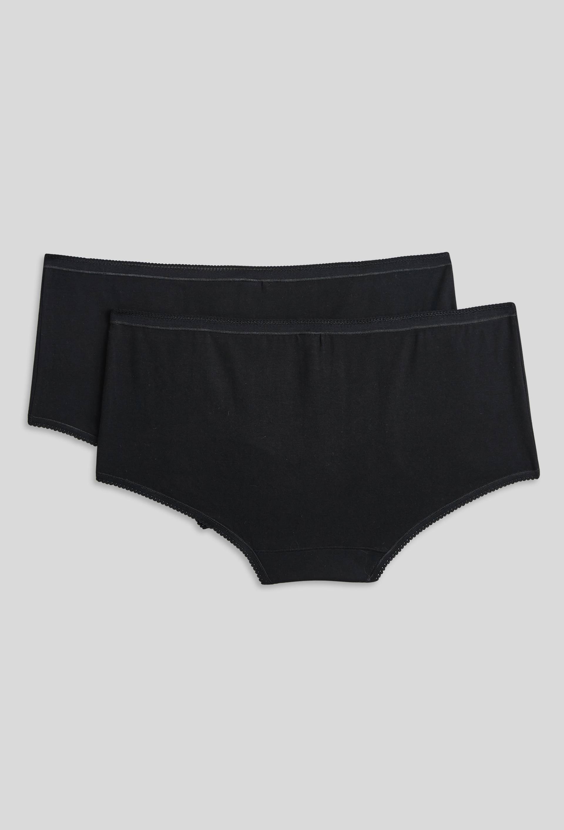Lot de 2 shorties contenant du coton BIO GOTS, Noir, large image number 1