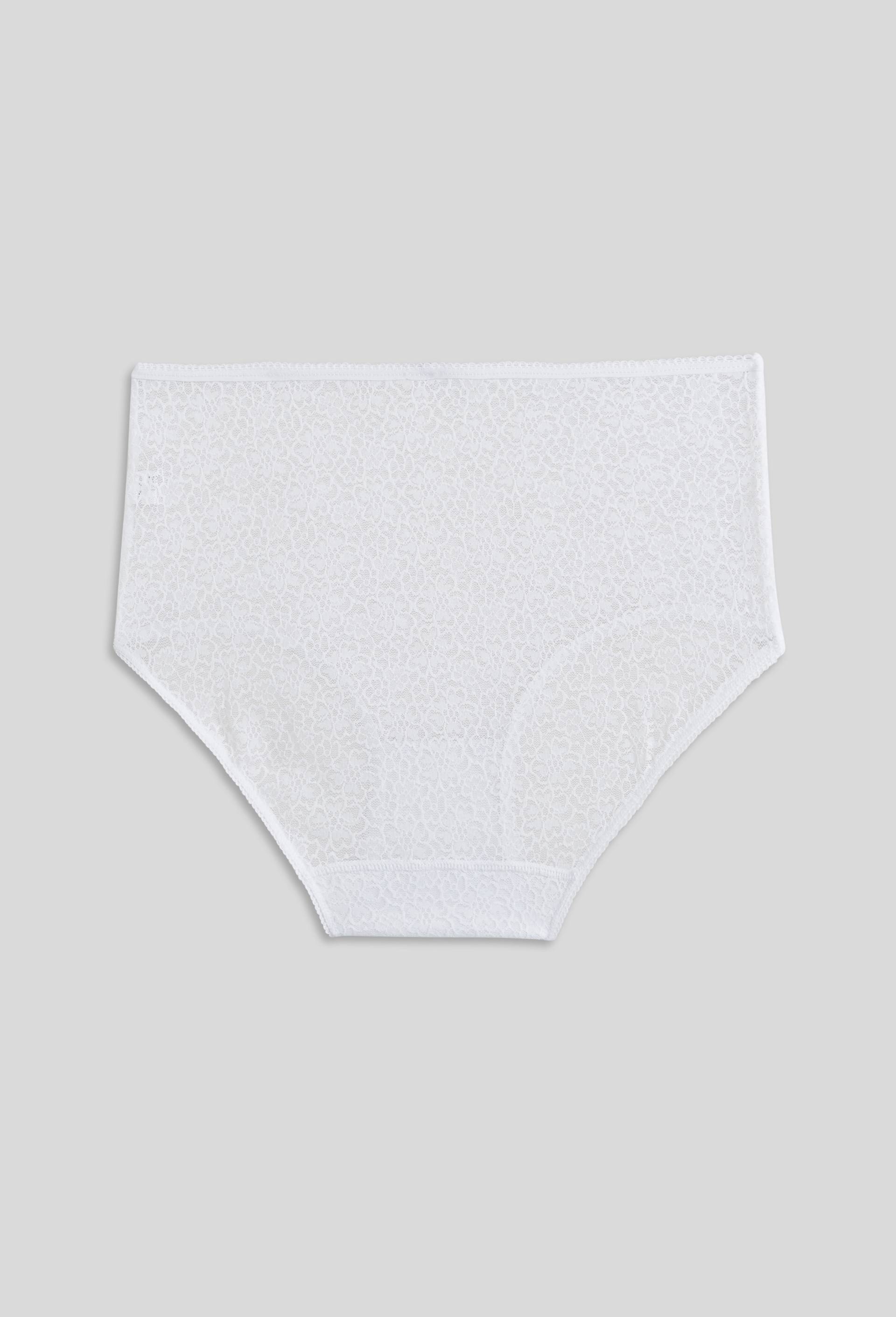 Culotte taille haute en dentelle, Blanc, large image number 1.0