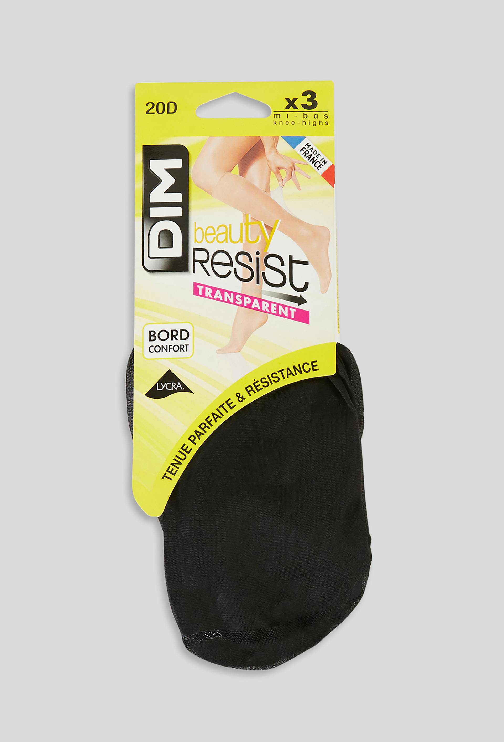 Lot de 3 paires de mi-bas BEAUTY RESIST DIM, Noir, large image number 0