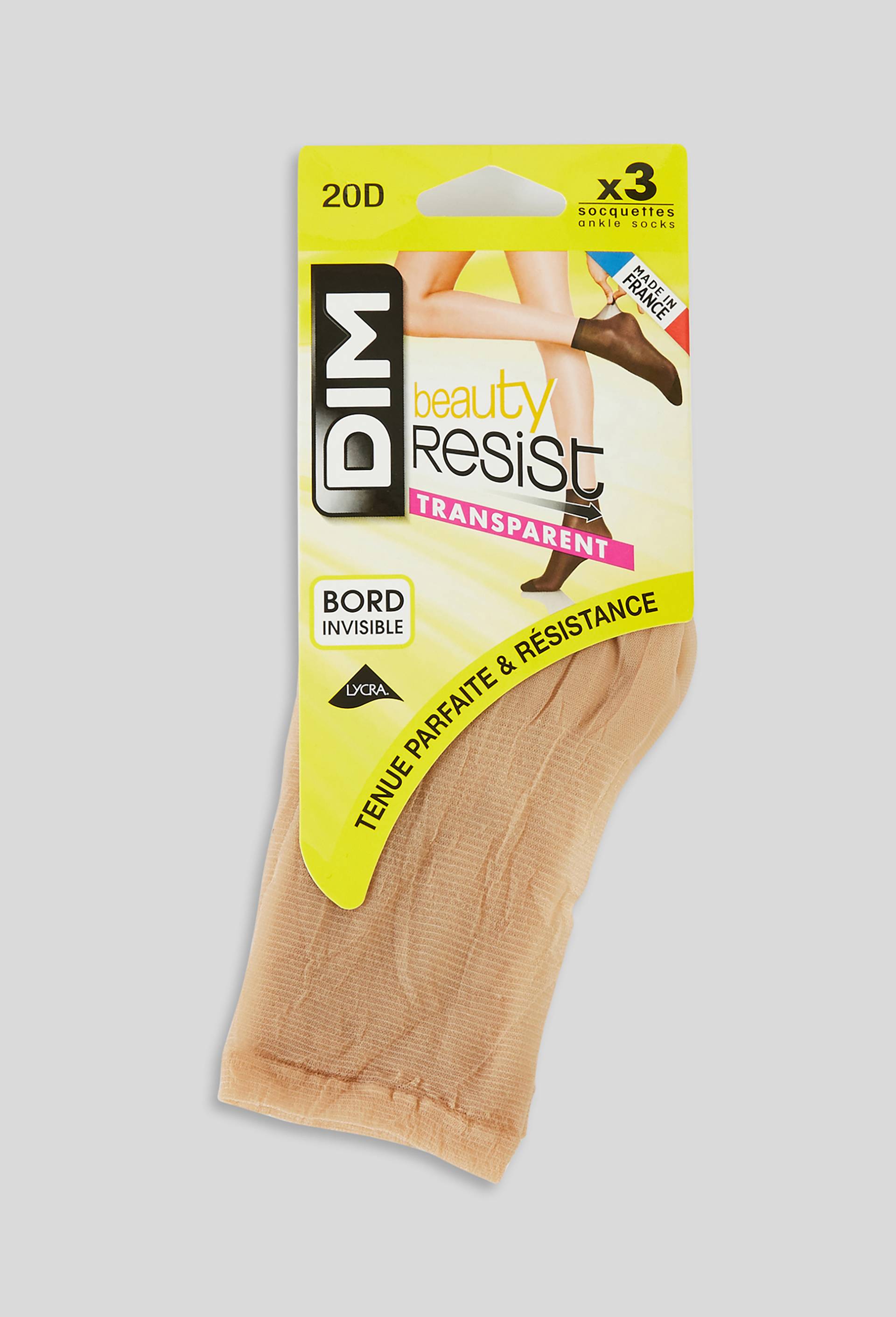 Lot de 3 paires de soquettes BEAUTY RESIST DIM, Beige clair, large image number 0