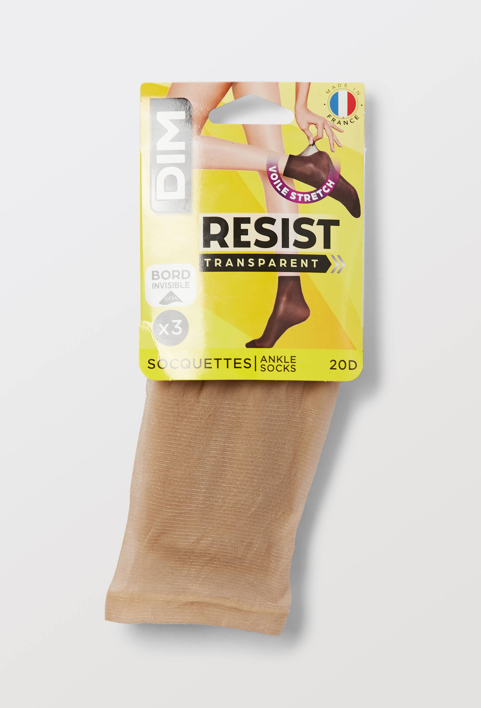 Lot de 3 paires de soquettes BEAUTY RESIST DIM, Beige clair, large image number 1