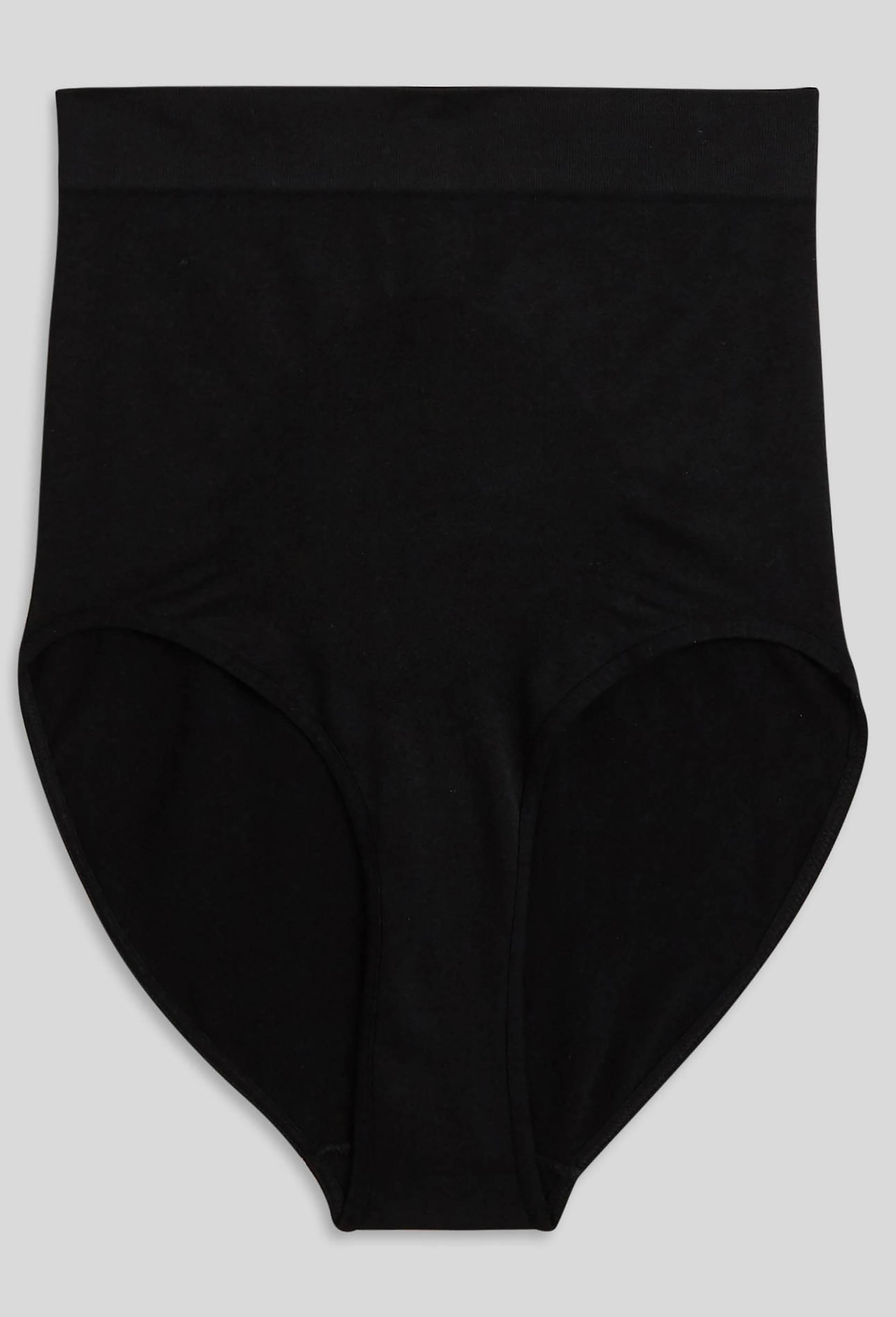 Culotte taille haute ventre plat sans coutures, Noir, large image number 2.0