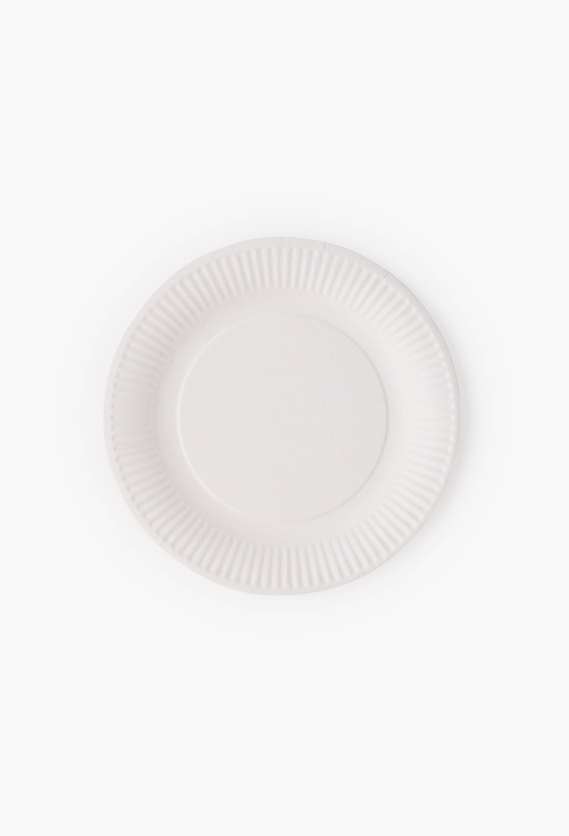 50 assiettes blanches en carton de 23cm, , large image number 0
