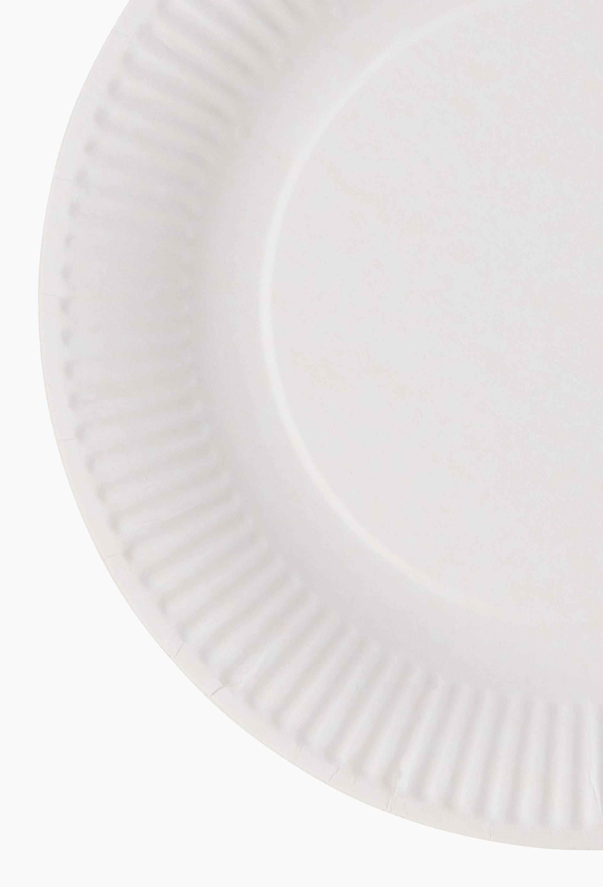 50 assiettes blanches en carton de 23cm, , large image number 1