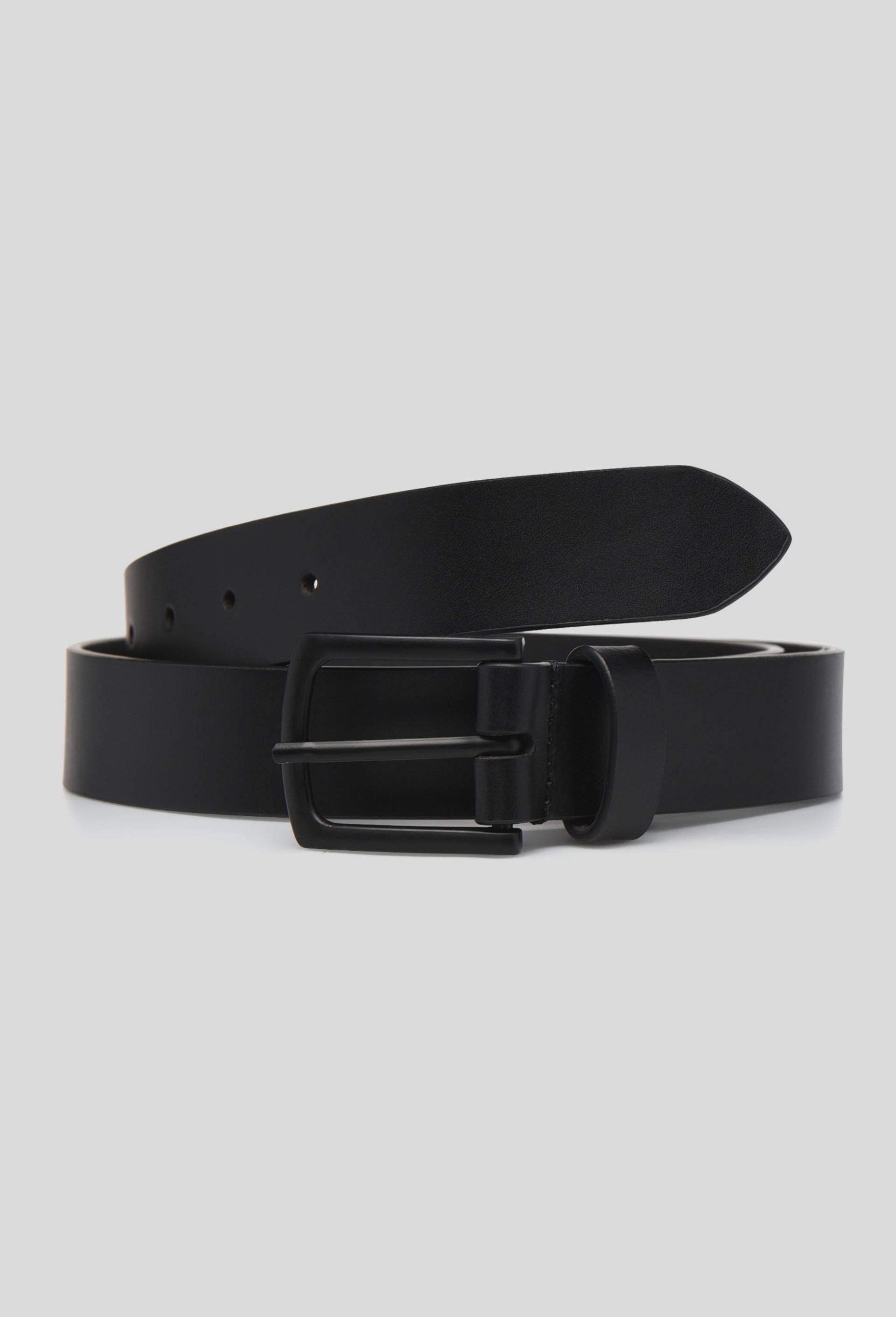 Ceinture unie , Cuir lisse Responsable, Noir, large image number 0