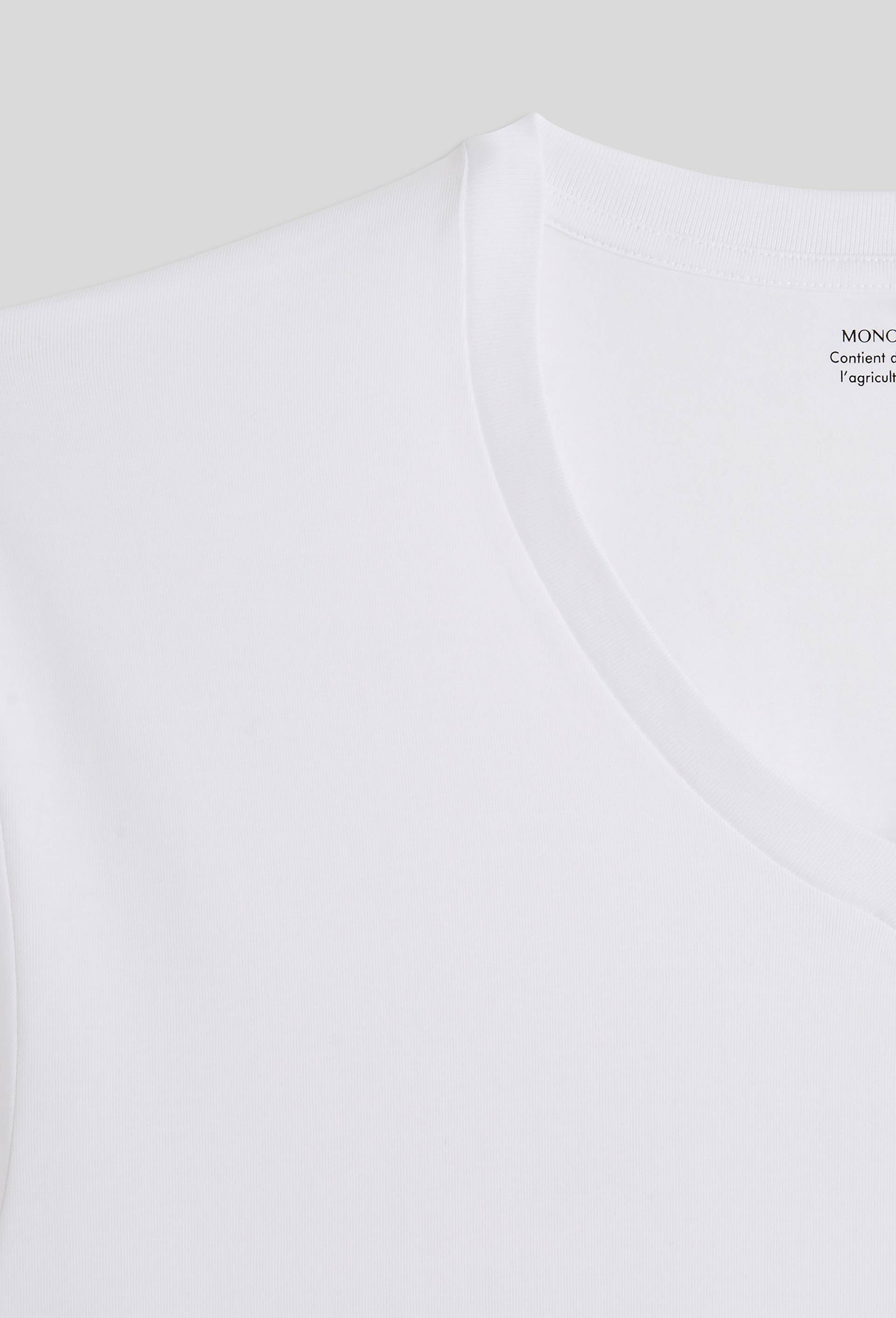 Lot de 2 t-shirts col V en coton BIO GOTS, Blanc, large image number 2