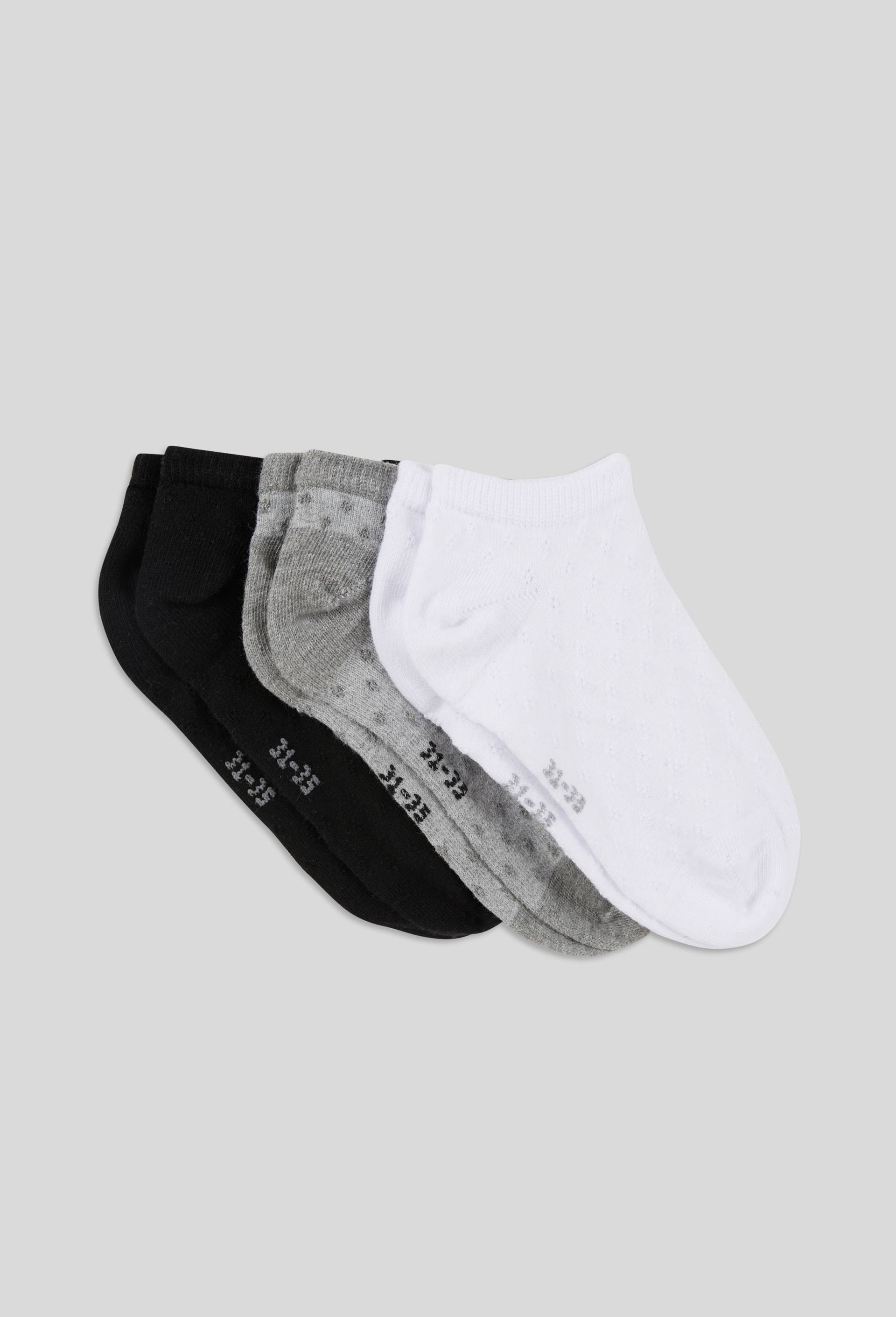 Lot de 3 paires de socquettes contenant du coton BIO, Noir, large image number 0