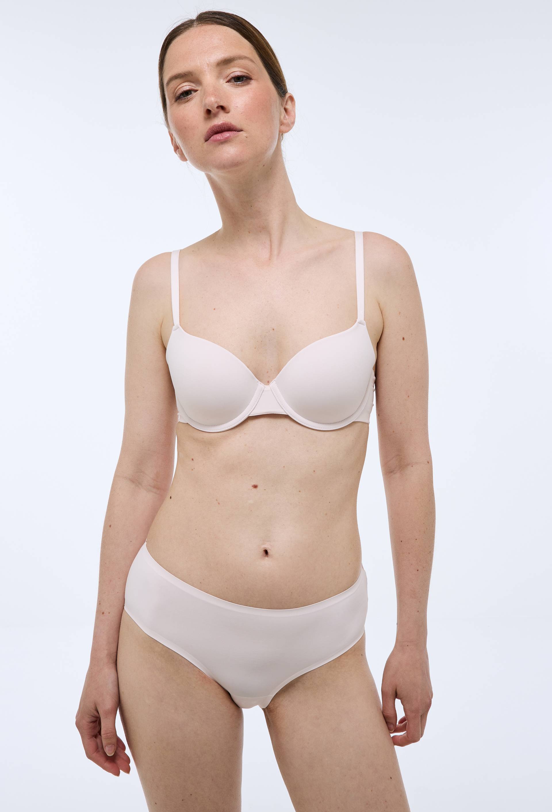 Soutien-gorge corbeille padd&eacute; invisible ALEXIA en microfibre, Rose clair, large image number 0