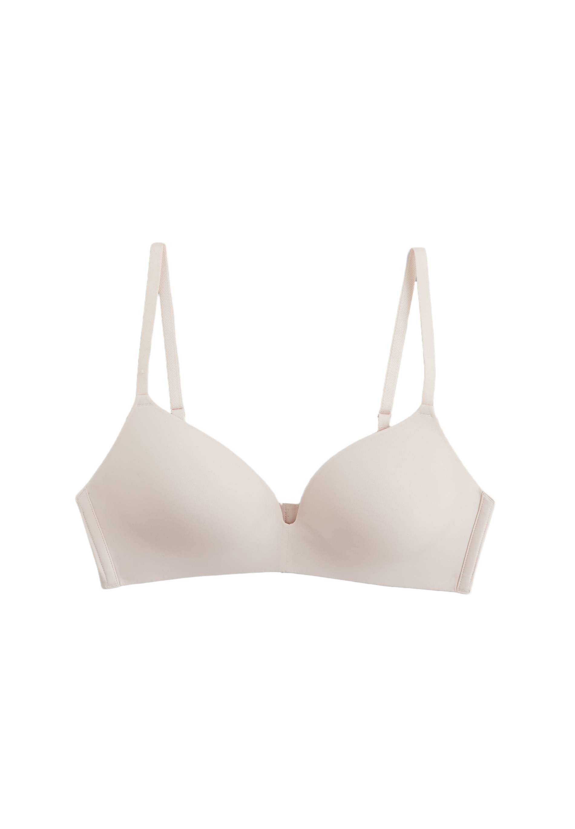 Soutien-gorge triangle moul&eacute; invisible ALEXIA en microfibre, Rose clair, large image number 5