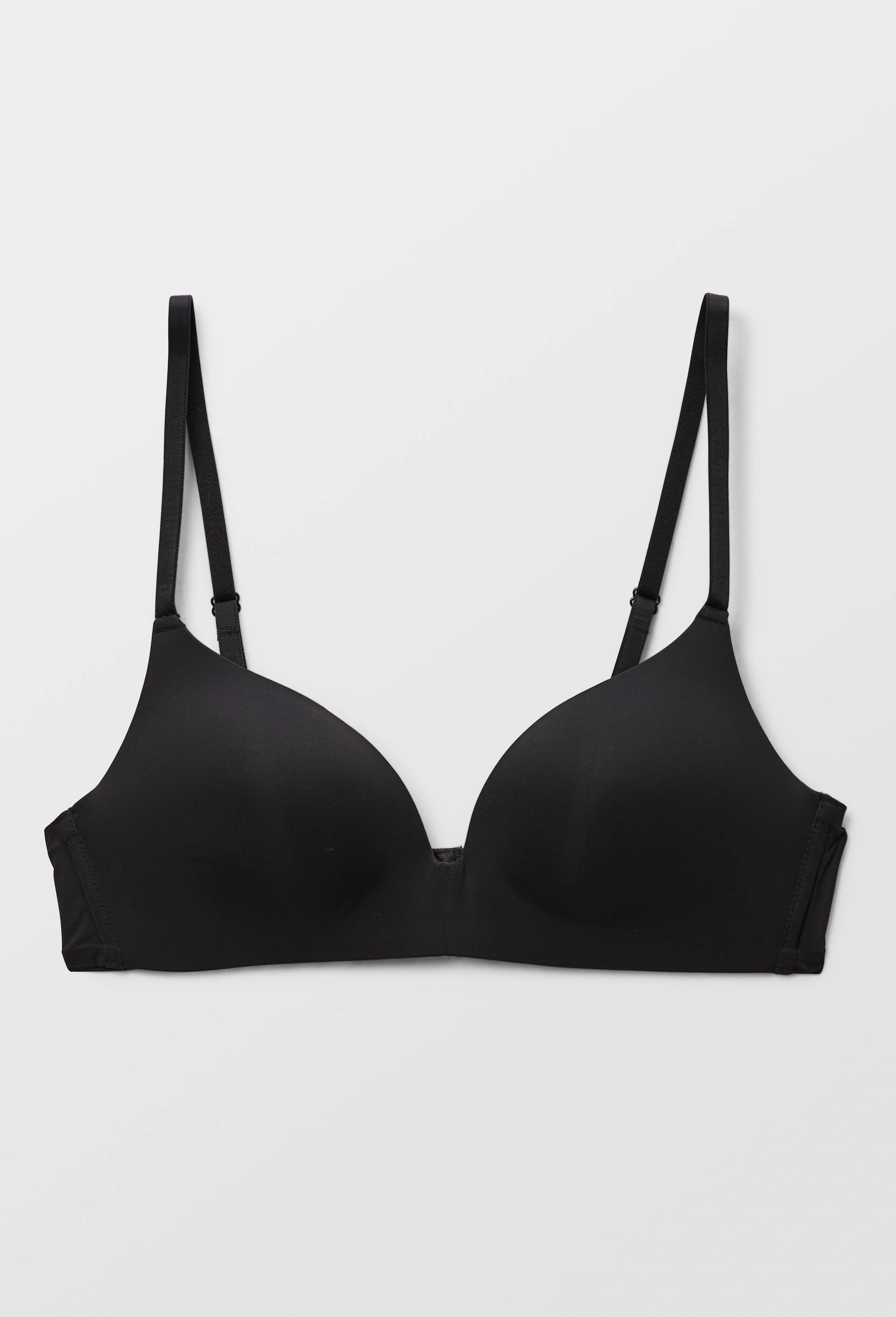 Soutien-gorge triangle moul&eacute; invisible ALEXIA en microfibre, Noir, large image number 3