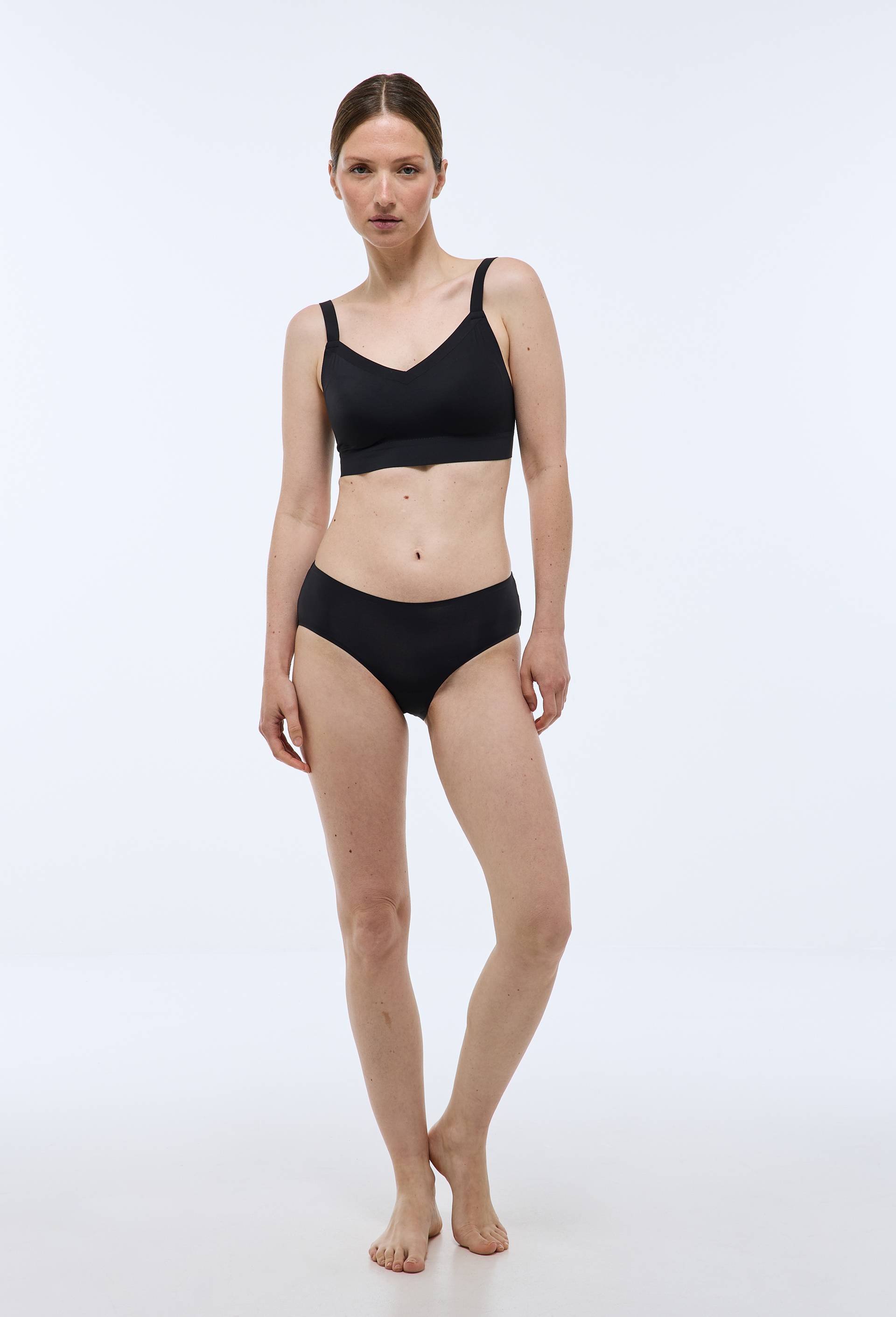 Shorty invisible ALEXIA en microfibre, Noir, swatch image