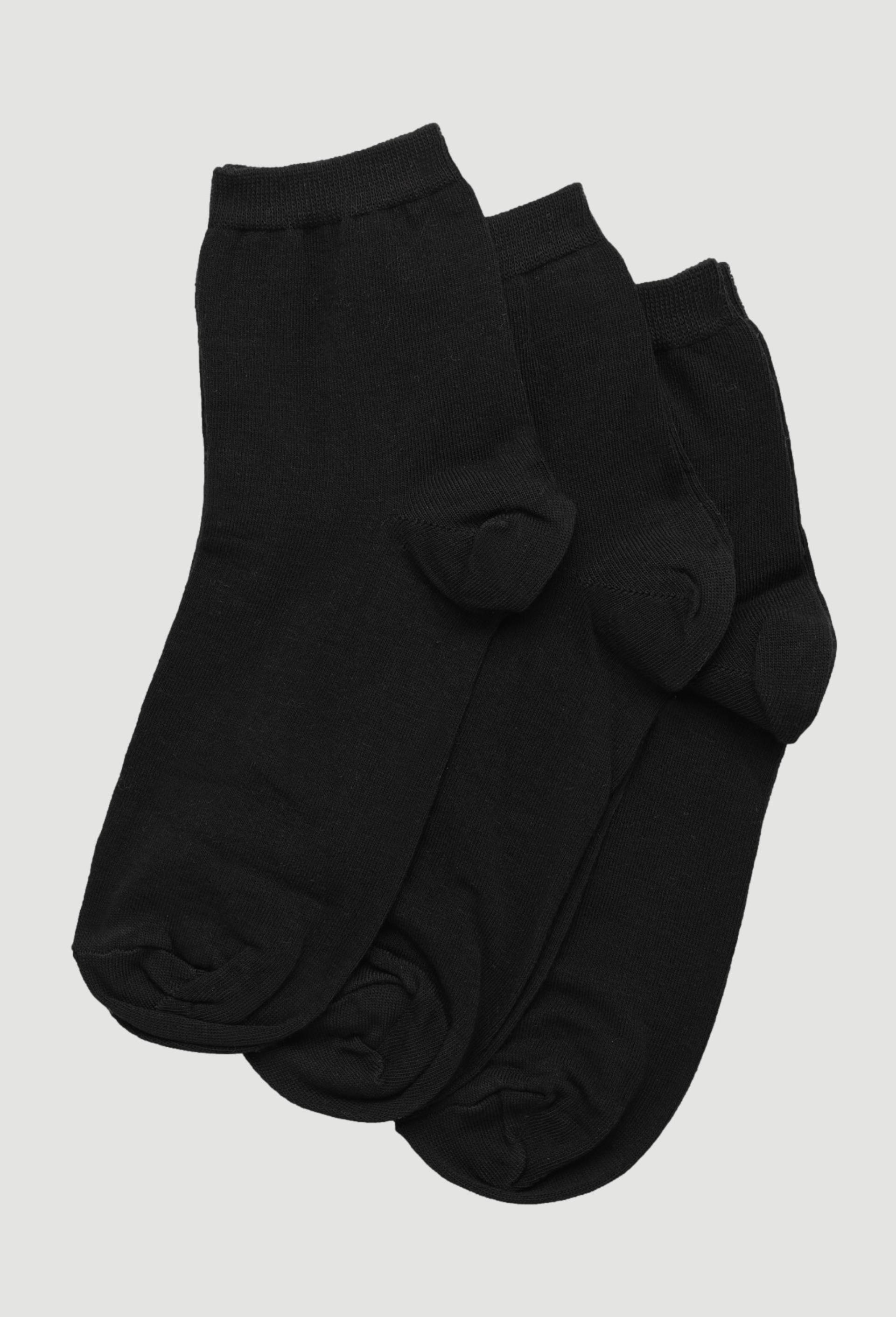 Lot de 3 paires de socquettes en coton, Noir, large image number 1