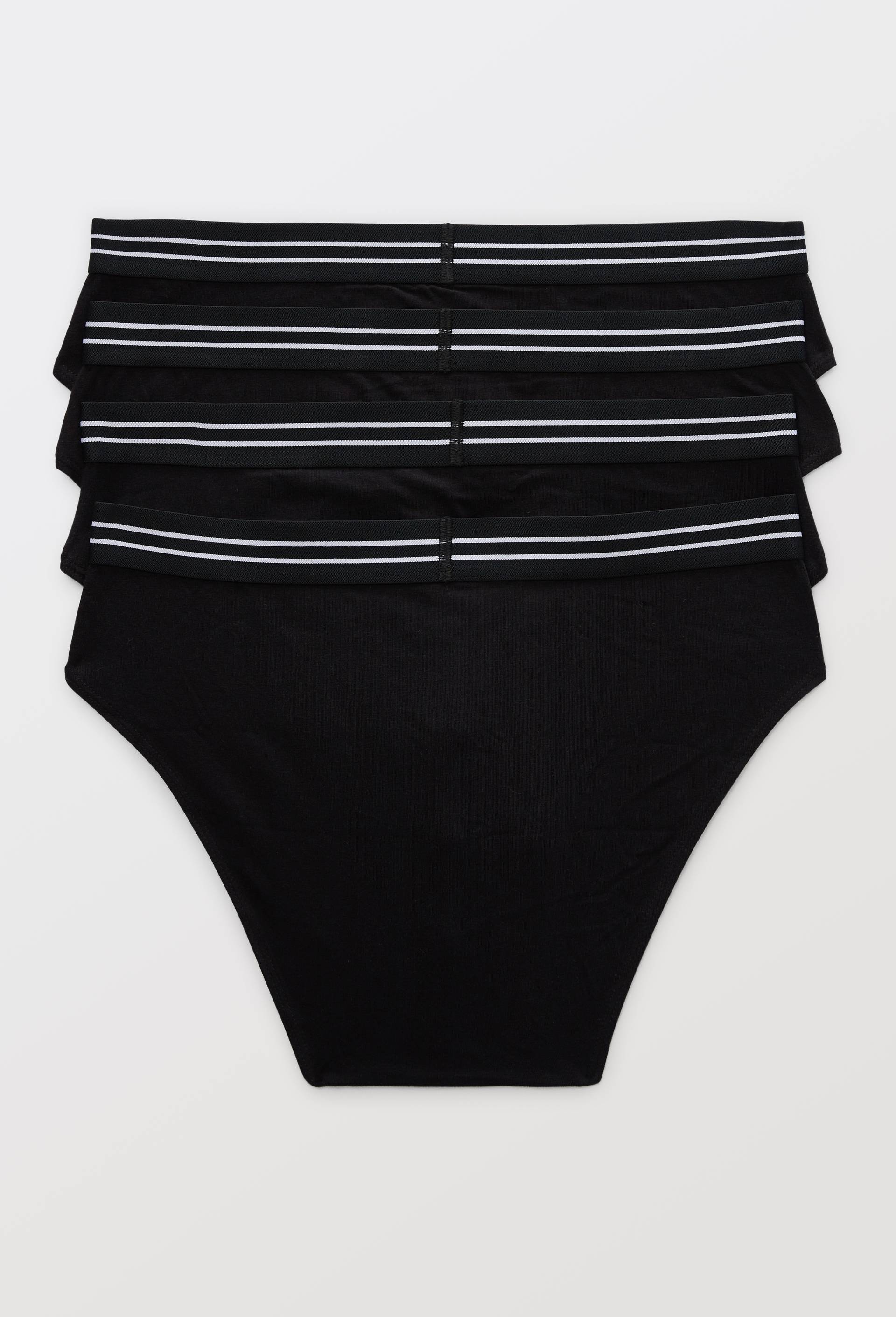 Lot de 4 slips en coton ECO DIM, certifi&eacute; OEKO-TEX, Noir, large image number 1.0