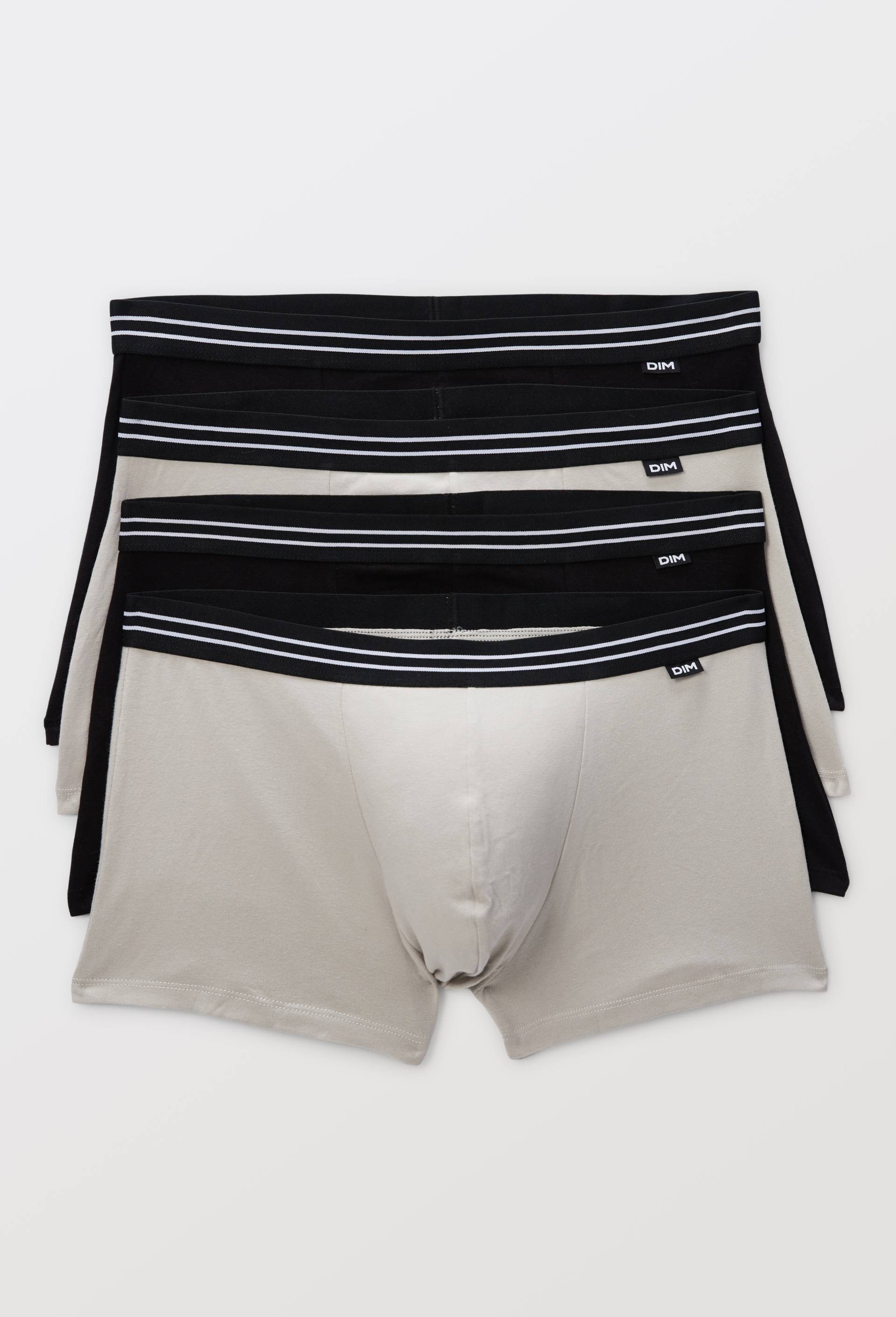 Lot de 4 boxers en coton ECO DIM, certifi&eacute; OEKO-TEX, Gris, swatch image