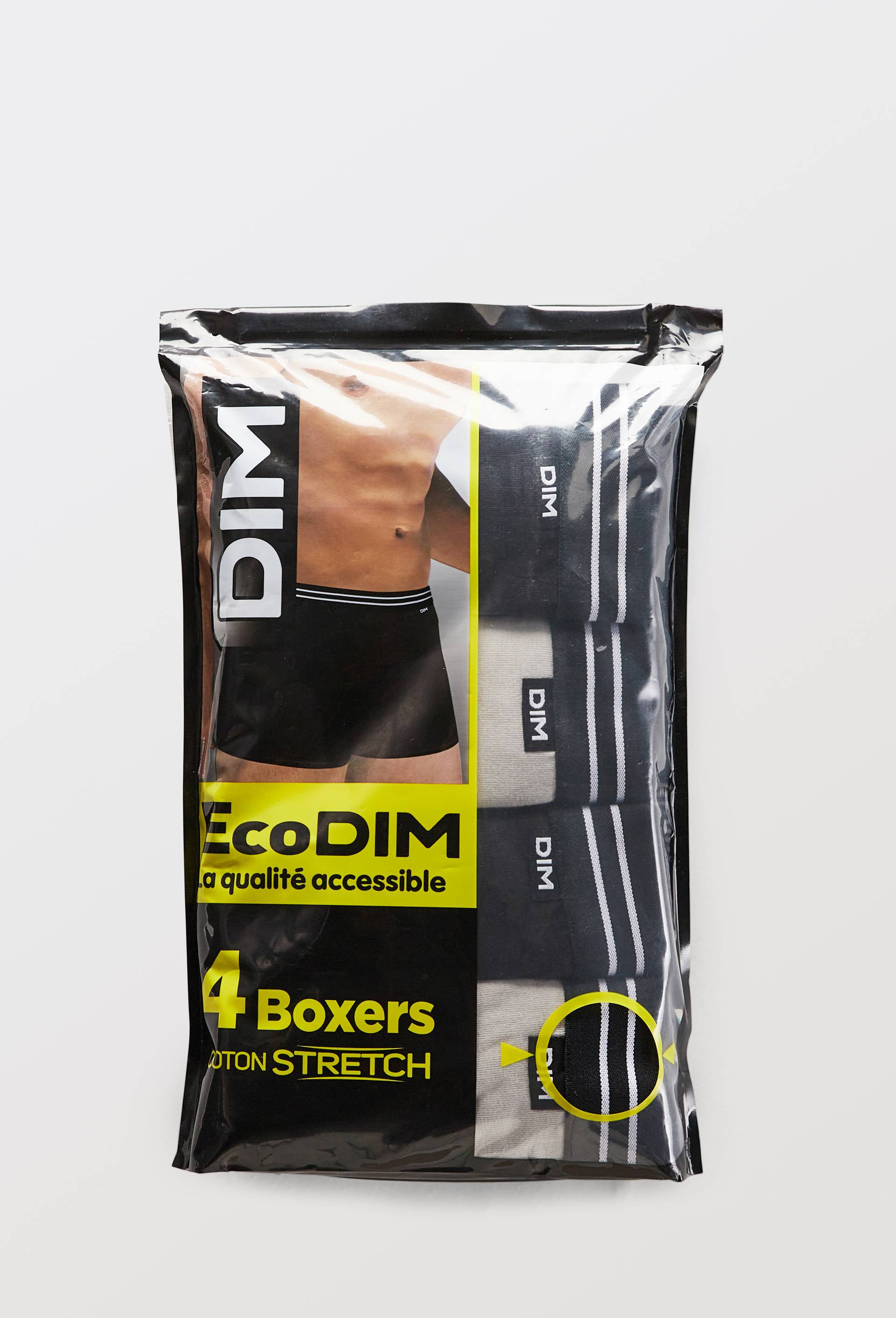 Lot de 4 boxers en coton ECO DIM, certifi&eacute; OEKO-TEX, Gris, large image number 2.0