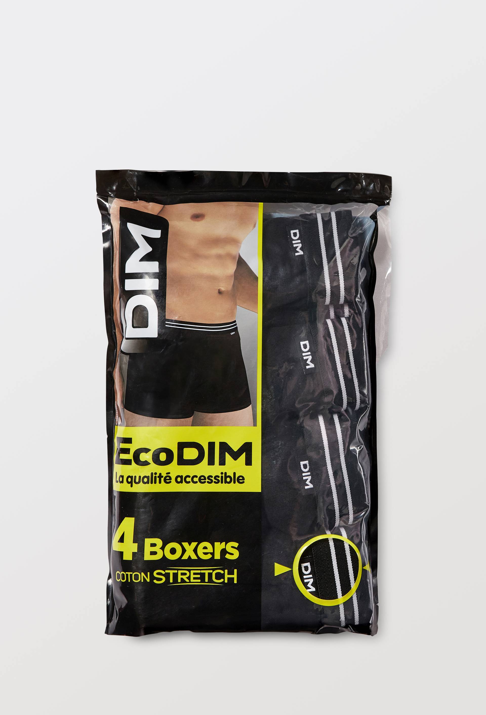 Lot de 4 boxers en coton ECO DIM, certifi&eacute; OEKO-TEX, Noir, large image number 2