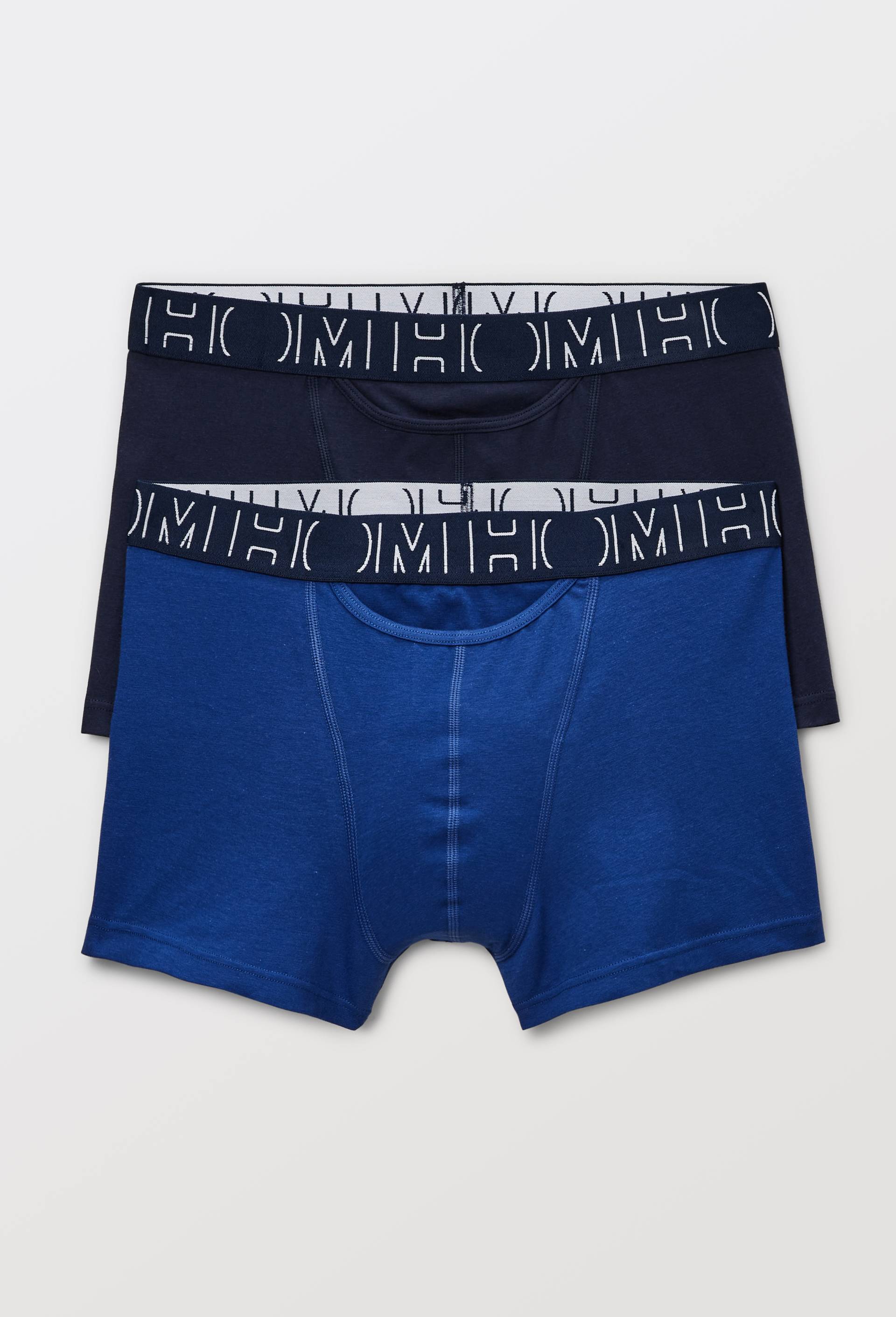 Lot de 2 boxer en coton HOM, certifi&eacute; OEKO-TEX, Bleu fonc&eacute;, large image number 0