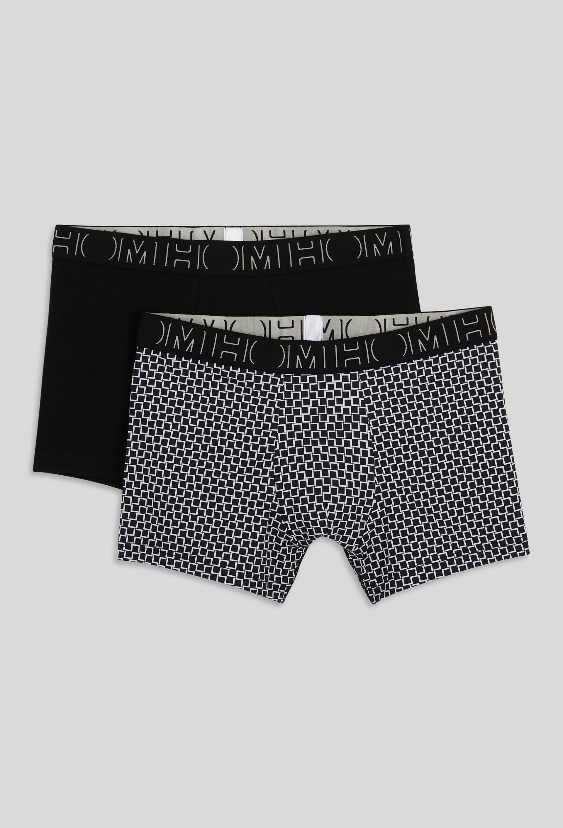 Lot de 2 boxers unis et fantaisie, Multicolore, large image number 0