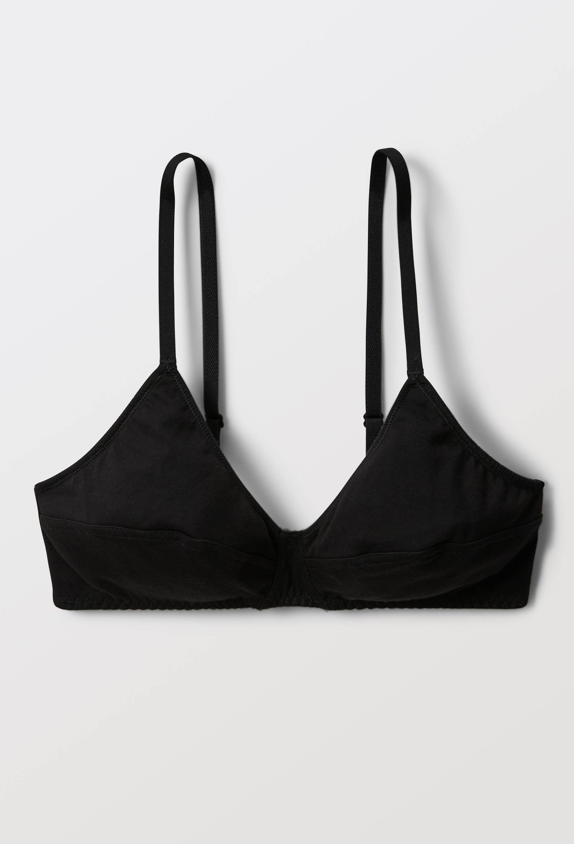 Soutien-gorge triangle en coton BIO GOTS, Noir, large image number 2.0