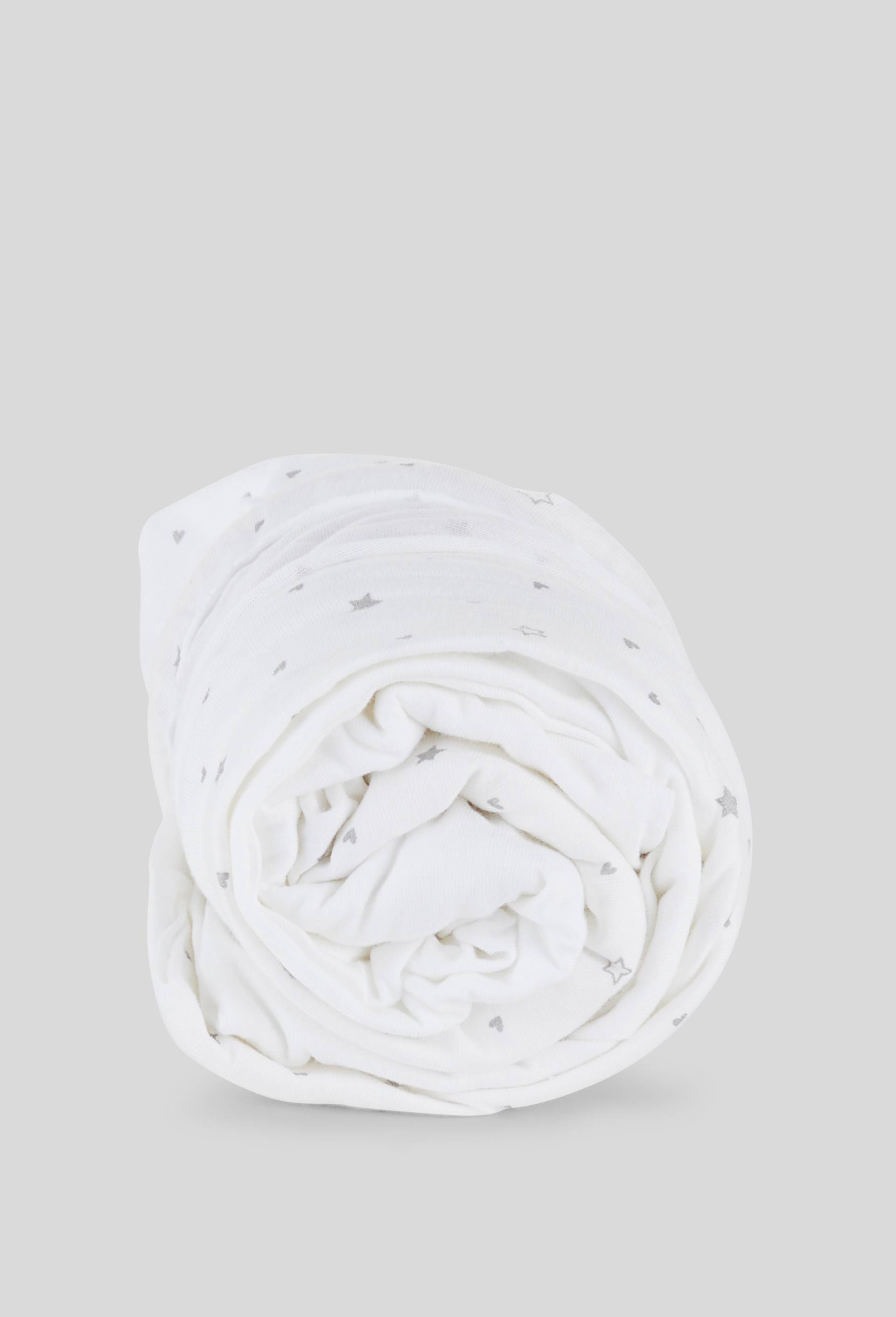 Lot de 2 draps 60x120 contenant du coton BIO, certifi&eacute; OEKO-TEX, Blanc, large image number 0