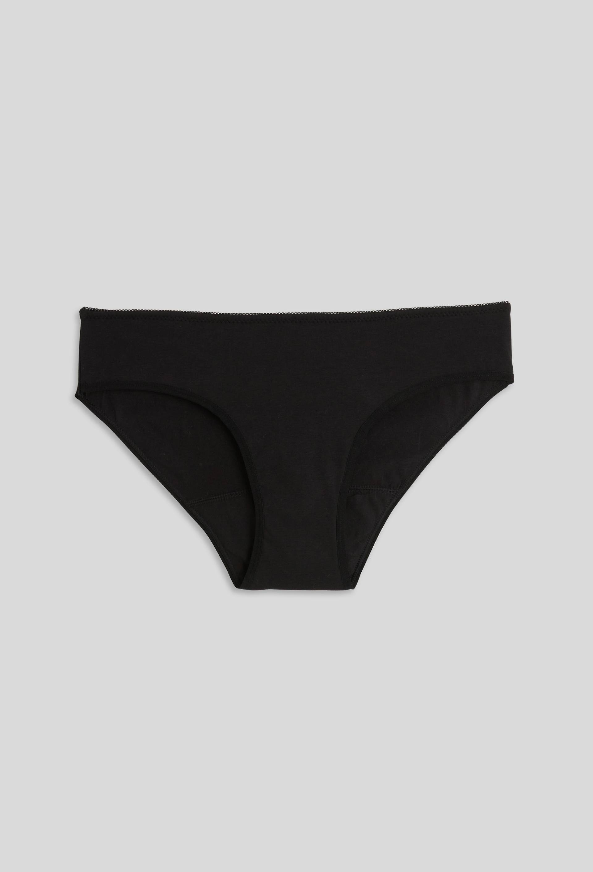 Culotte menstruelle contenant du coton BIO, Noir, large image number 0
