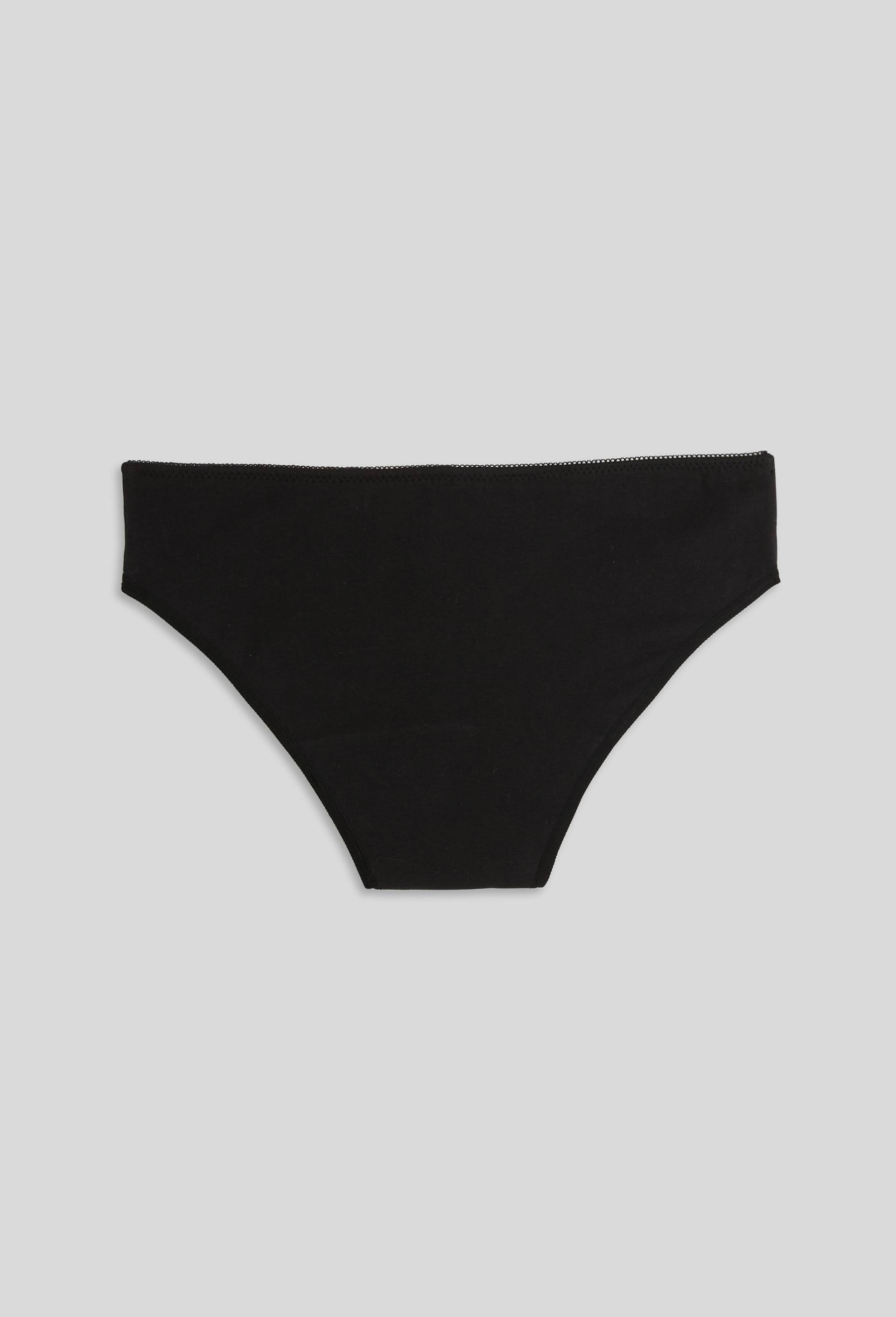 Culotte menstruelle contenant du coton BIO, Noir, large image number 2