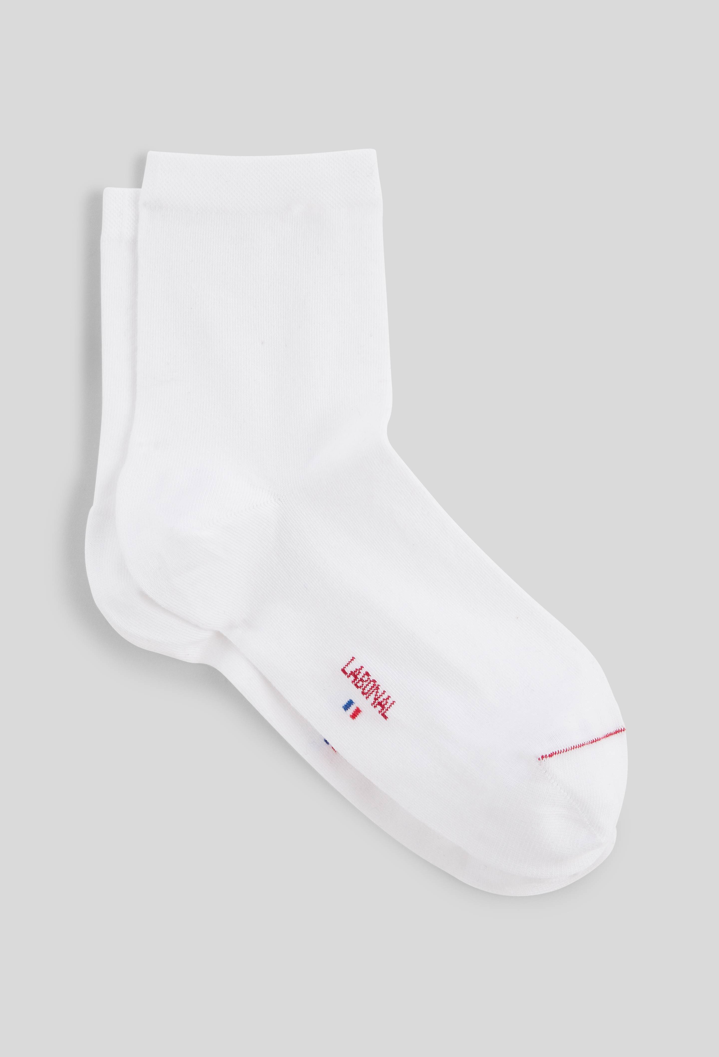 Paire de socquettes en coton LABONAL, Blanc, large image number 1