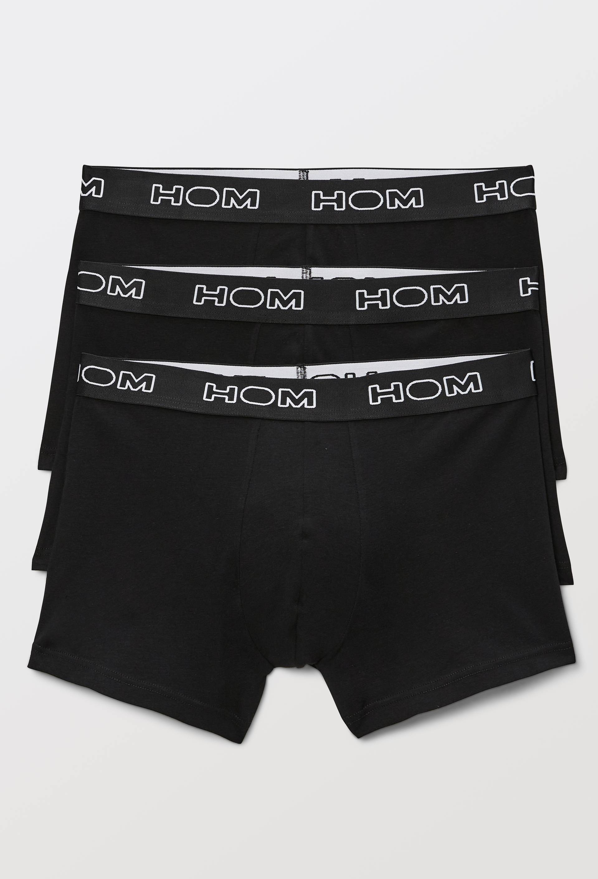 Lot de 3 boxers en coton HOM, certifi&eacute; OEKO-TEX, Noir, large image number 0