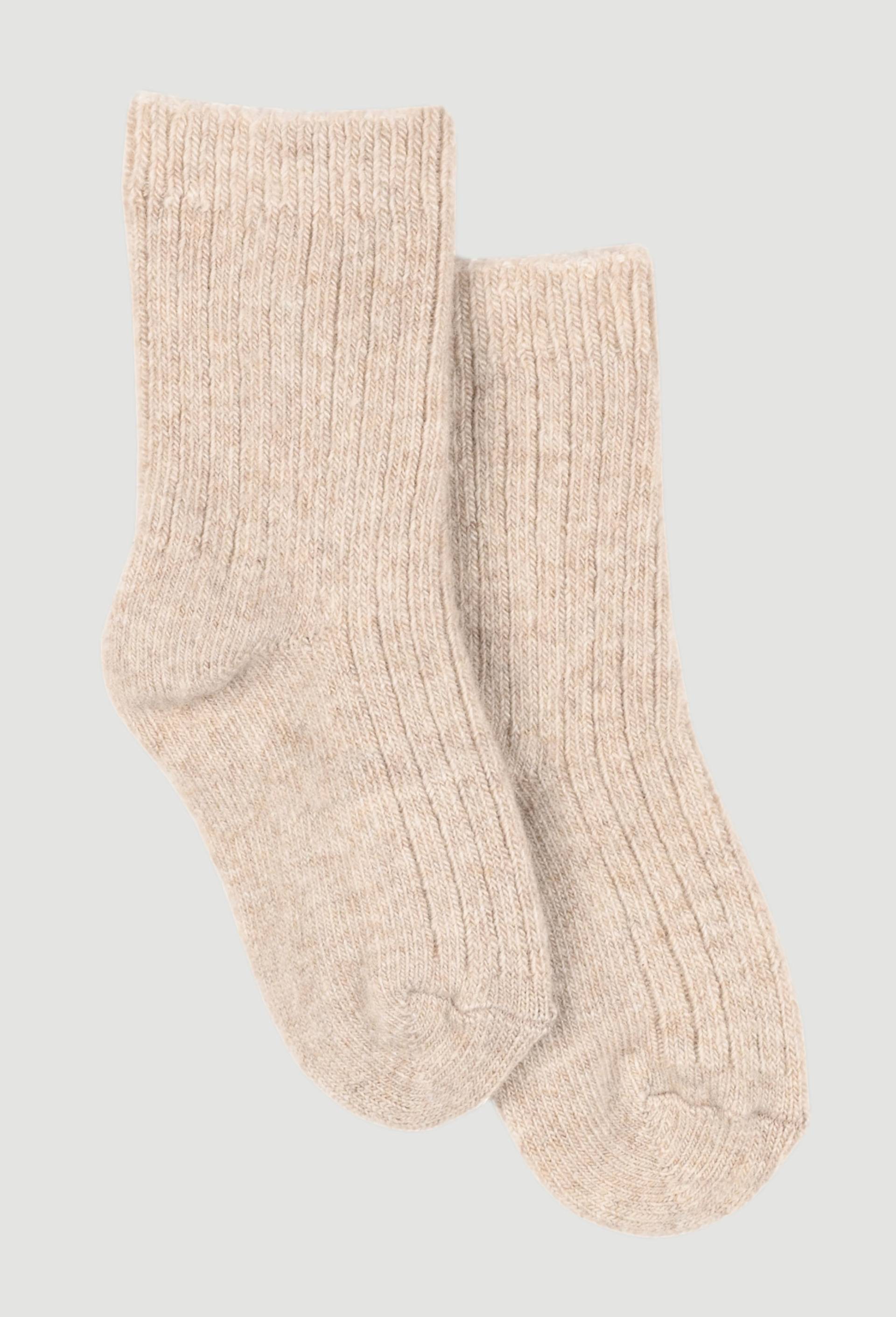Paire de chaussettes contenant du cachemire et de la laine, Brun clair, large image number 0