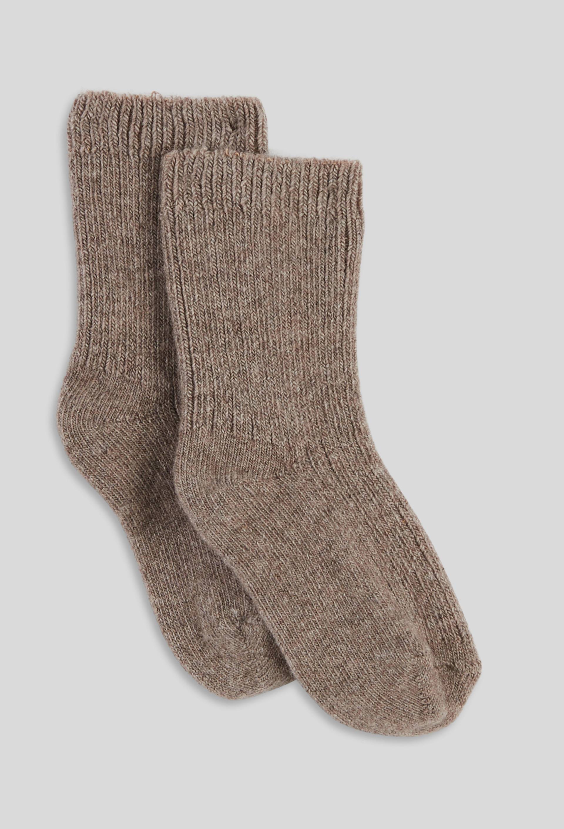 Paire de chaussettes contenant du cachemire et de la laine, Brun, large image number 0